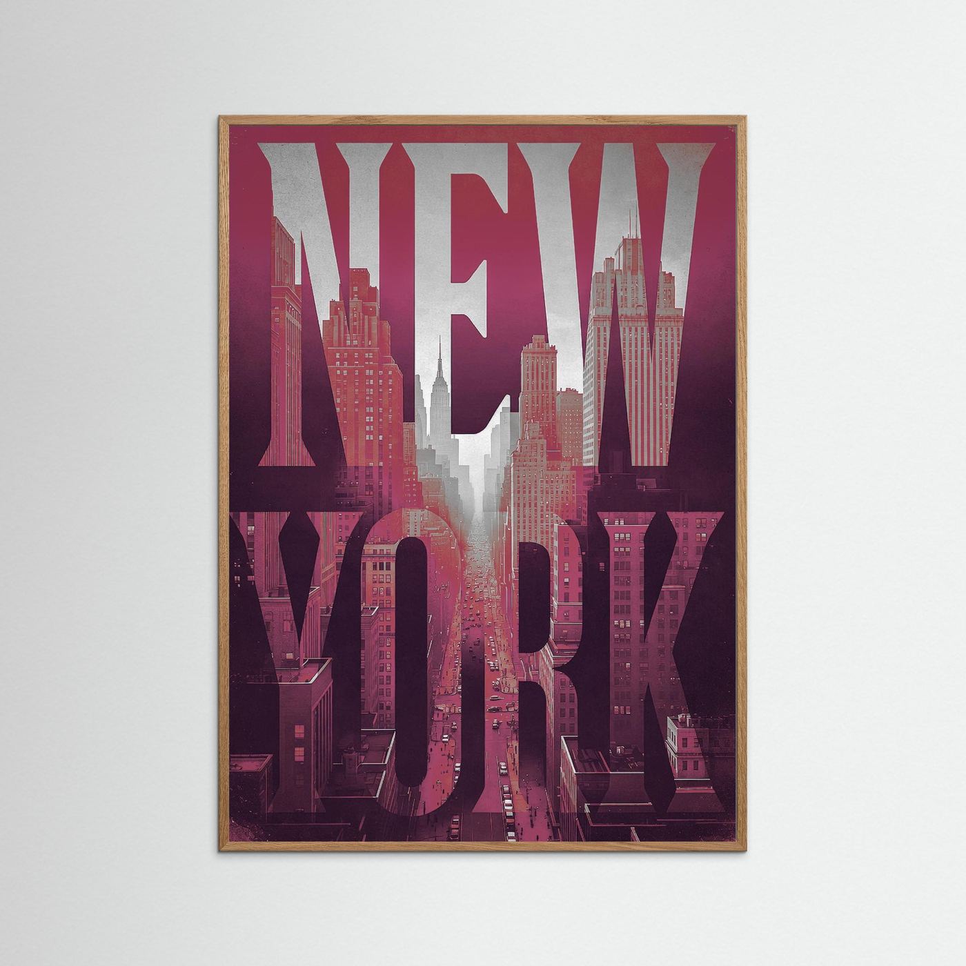 NEW YORK 1 Red | Fine Art Poster | PlasteringPosters.com