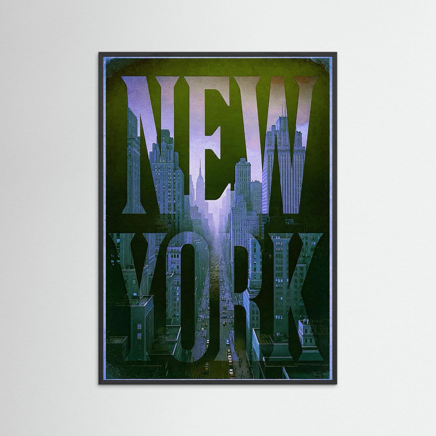 NEW YORK 1 Blue - PlasteringPosters.com | Fine Art Printed Posters