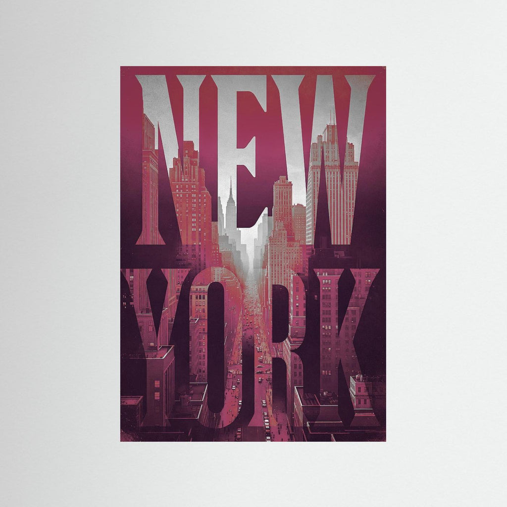 NEW YORK 1 Red | Fine Art Poster | PlasteringPosters.com