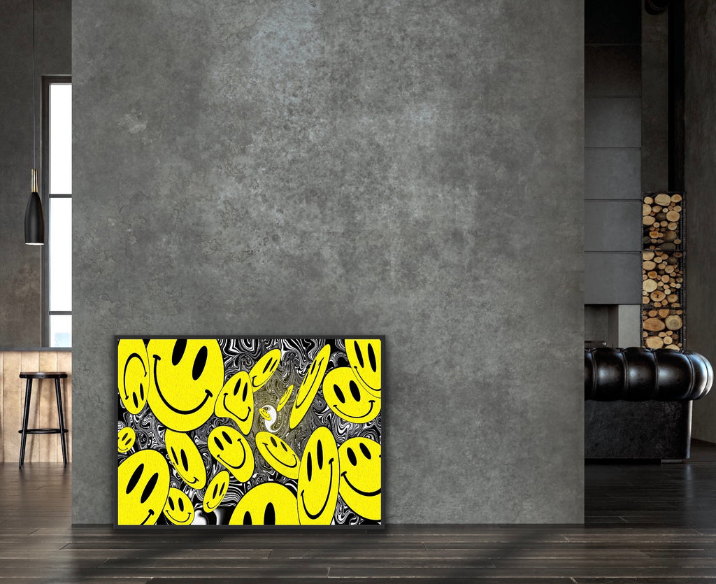 HAPPY DELIRIUM | Smiley Face Pop Art Poster | PlasteringPosters.com