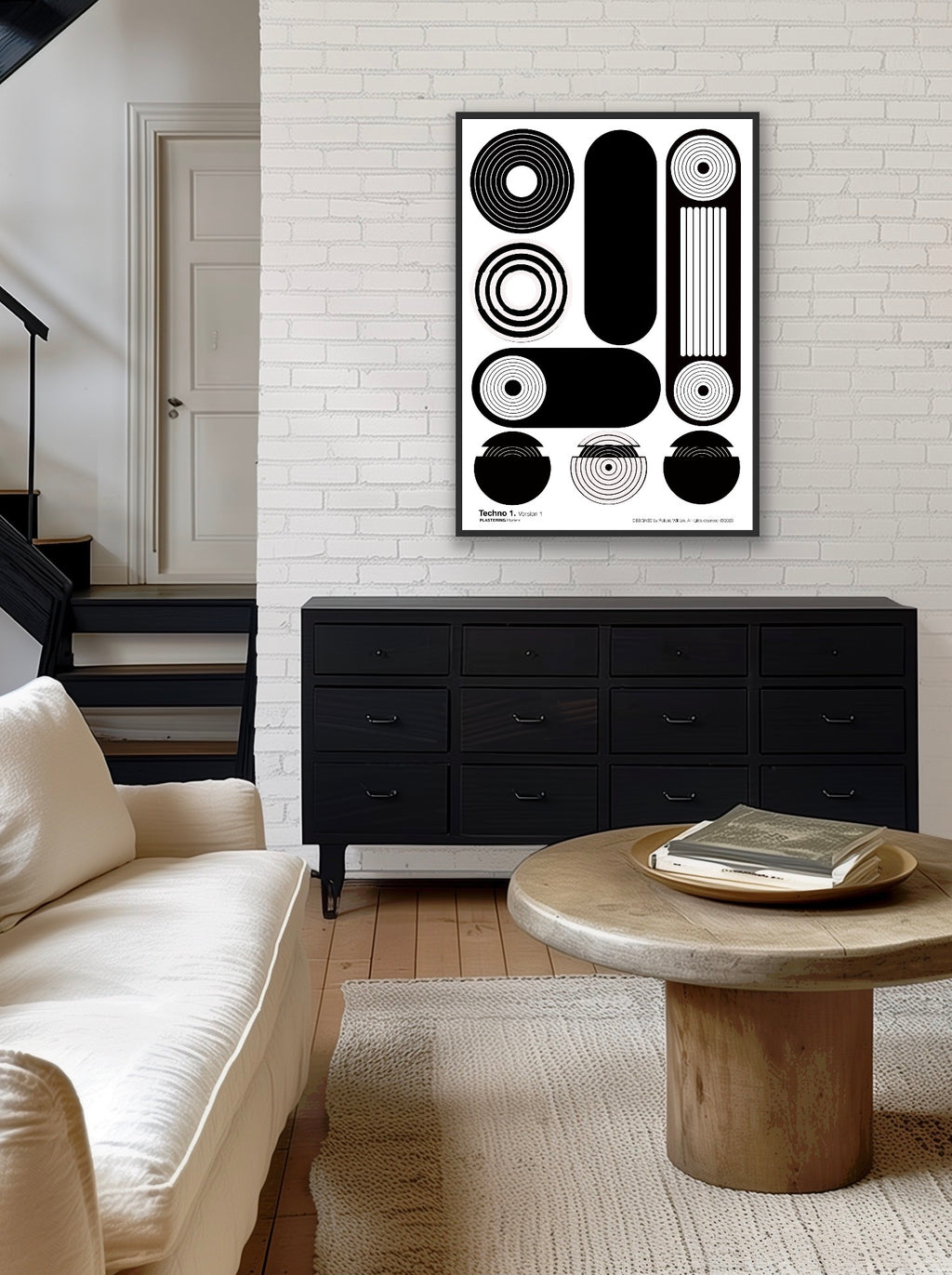 BAUHAUS 1919-1933 Techno 1 V1 | Geometric Techno Art Poster | PlasteringPosters.com
