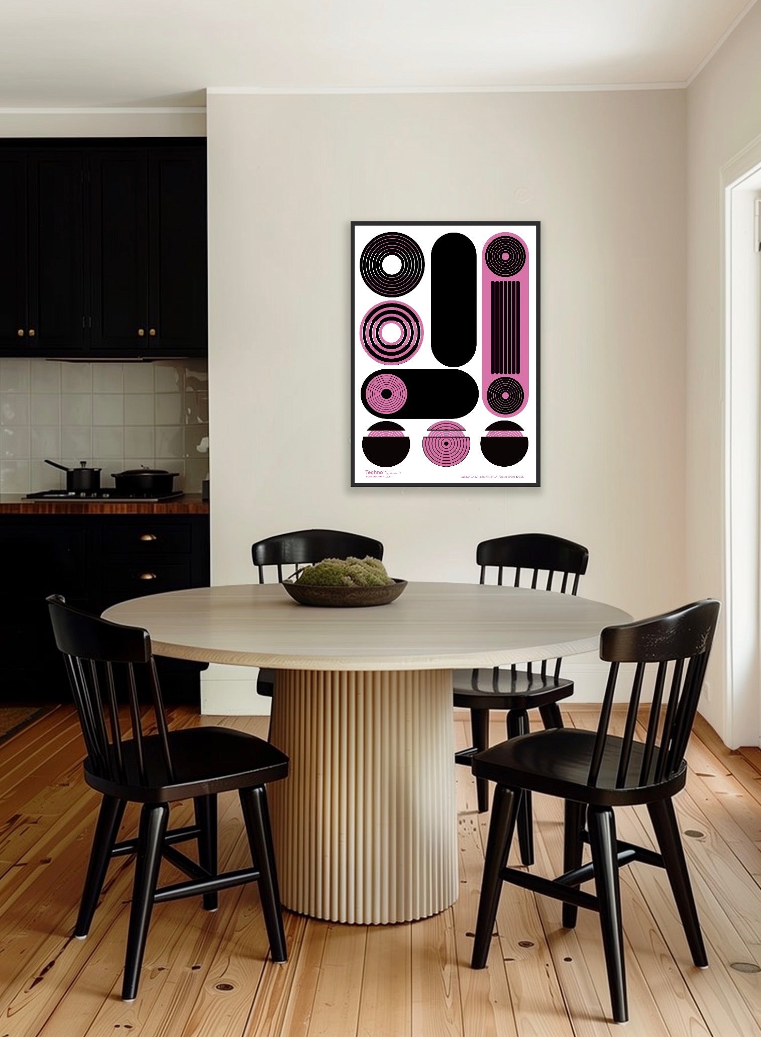 BAUHAUS 1919-1933 Techno 1 V2 | Geometric Techno Art Poster | PlasteringPosters.com