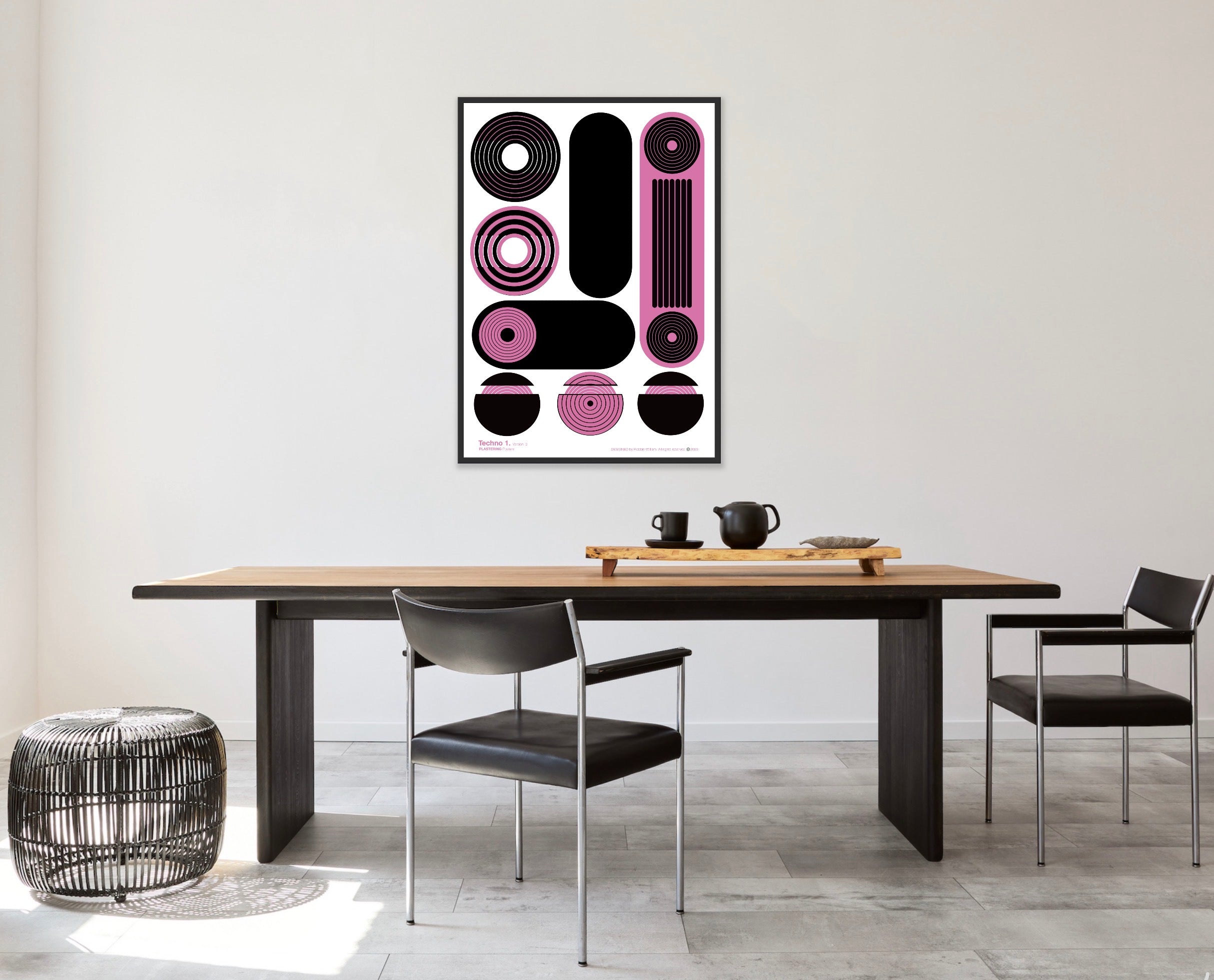 BAUHAUS 1919-1933 Techno 1 V2 | Geometric Techno Art Poster | PlasteringPosters.com