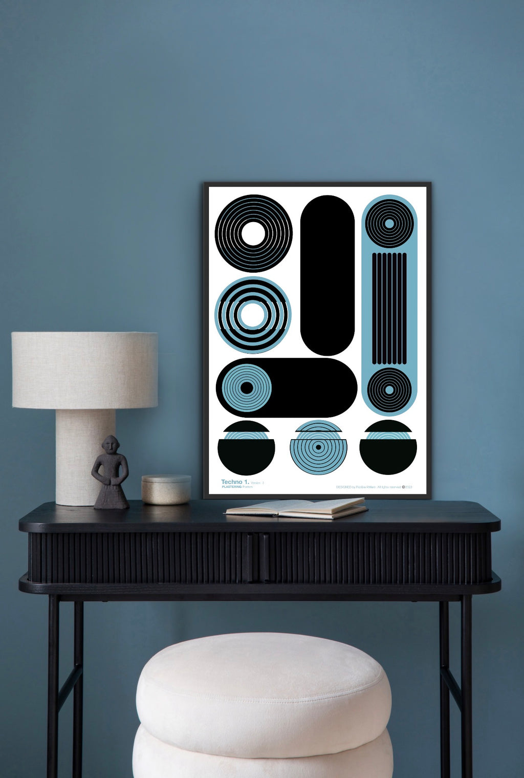 BAUHAUS 1919-1933 Techno 1 V3 | Geometric Techno Art Poster | PlasteringPosters.com