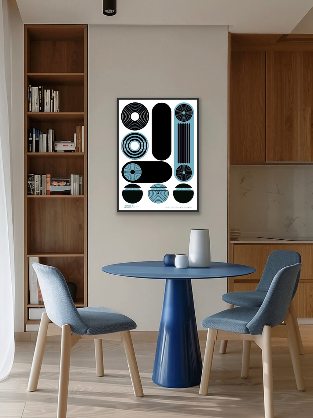 BAUHAUS 1919-1933 Techno 1 V3 | Geometric Techno Art Poster | PlasteringPosters.com