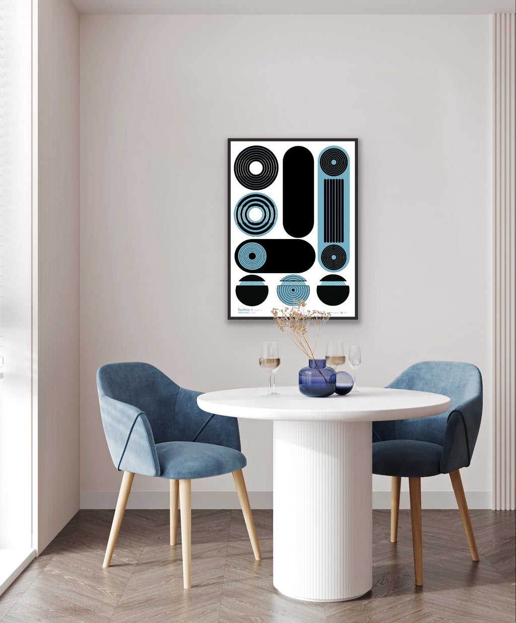 BAUHAUS 1919-1933 Techno 1 V3 | Geometric Techno Art Poster | PlasteringPosters.com
