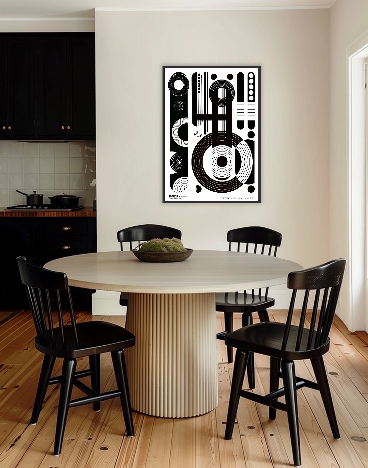 BAUHAUS 1919-1933 Techno 2 V1 | Geometric Techno Art Poster | PlasteringPosters.com