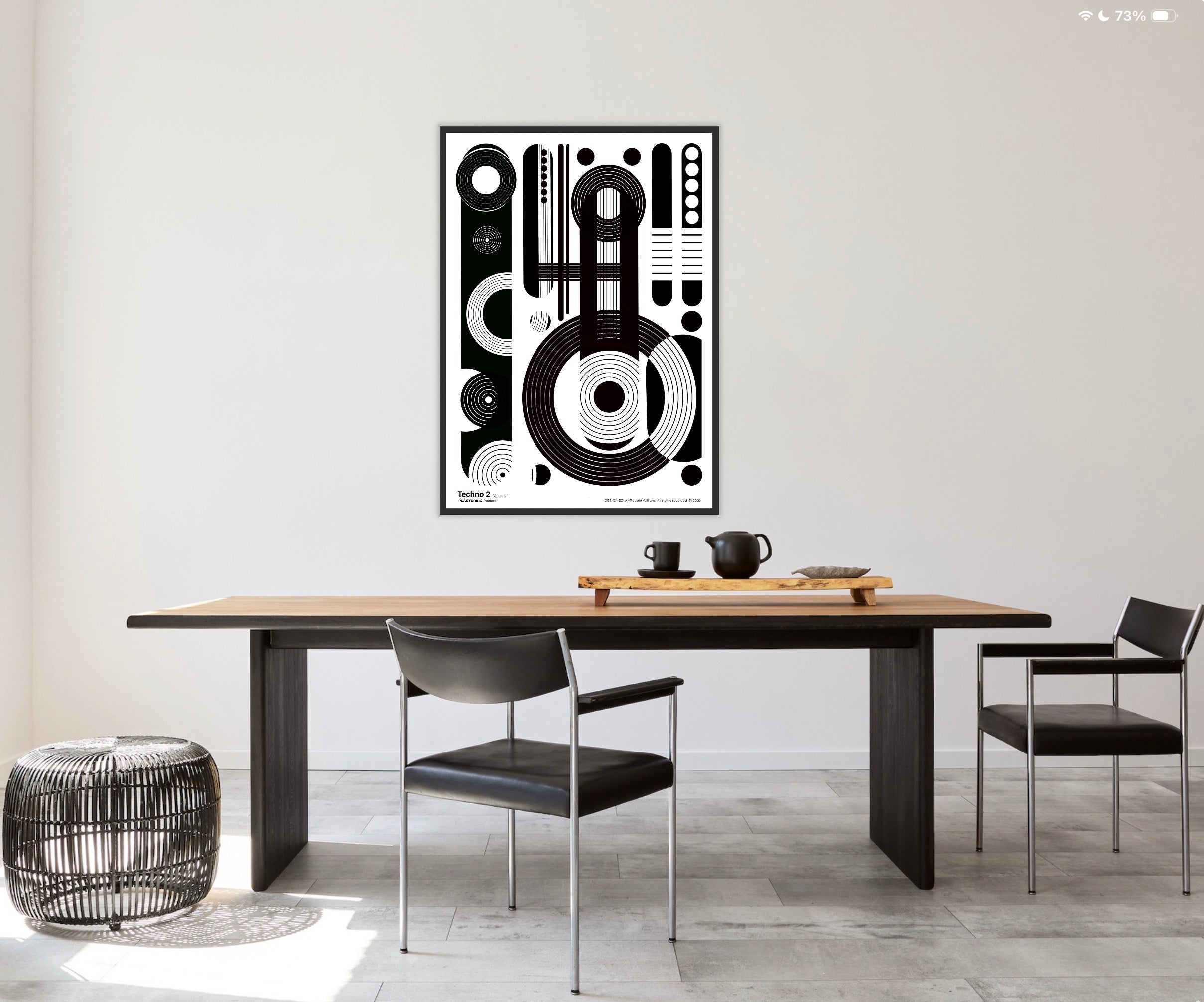 BAUHAUS 1919-1933 Techno 2 V1 | Geometric Techno Art Poster | PlasteringPosters.com