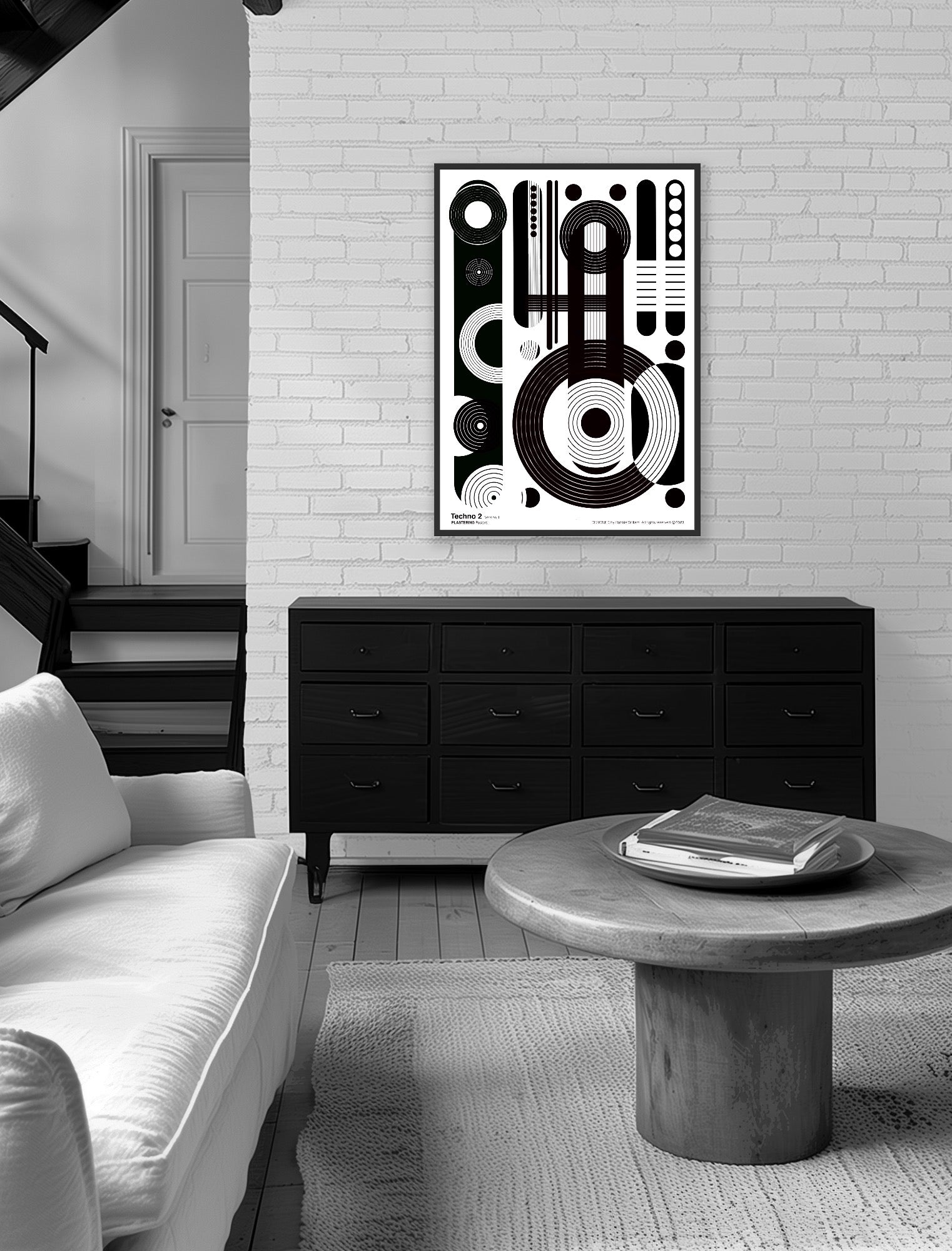 BAUHAUS 1919-1933 Techno 2 V1 | Geometric Techno Art Poster | PlasteringPosters.com