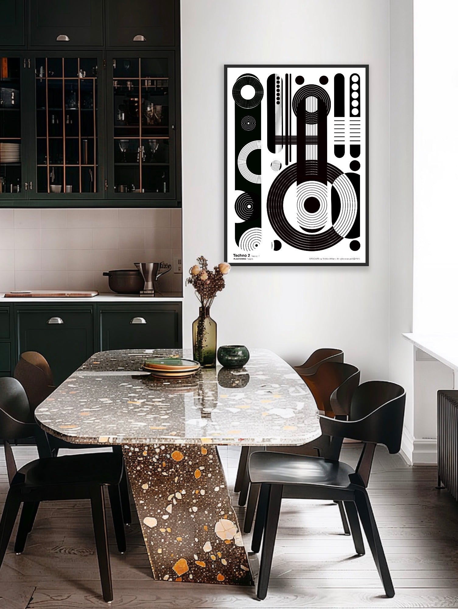 BAUHAUS 1919-1933 Techno 2 V1 | Geometric Techno Art Poster | PlasteringPosters.com