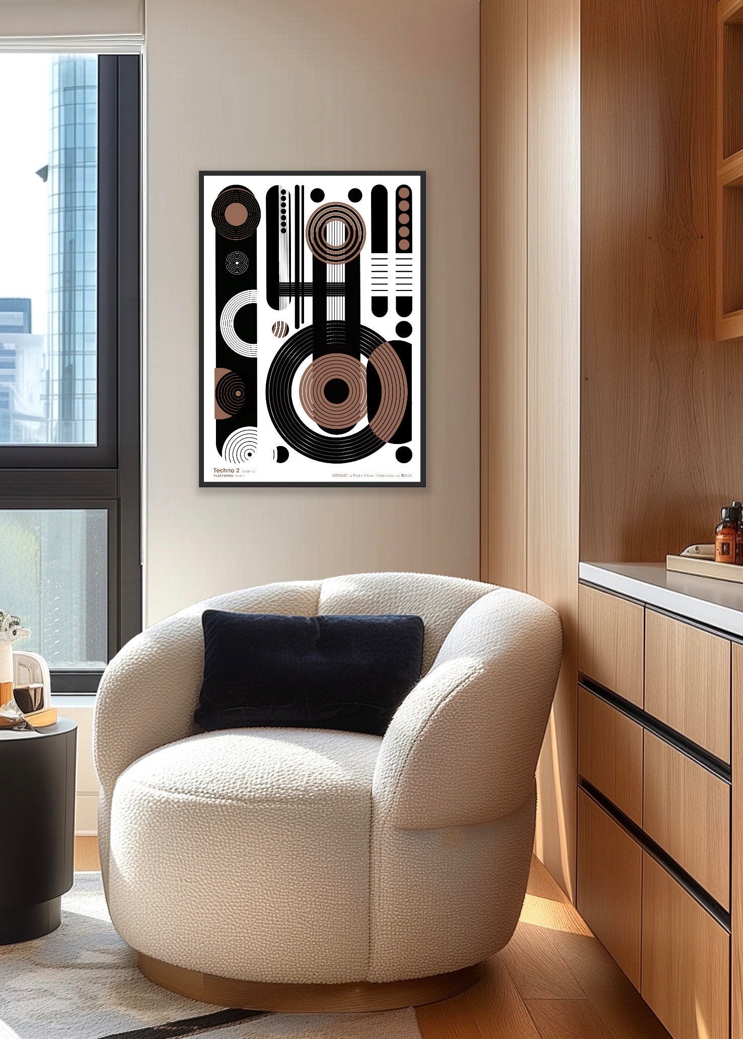 BAUHAUS 1919-1933 Techno 2 V2 | Geometric Techno Art Poster | PlasteringPosters.com