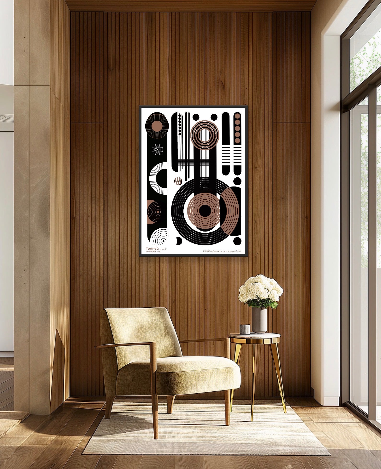 BAUHAUS 1919-1933 Techno 2 V2 | Geometric Techno Art Poster | PlasteringPosters.com