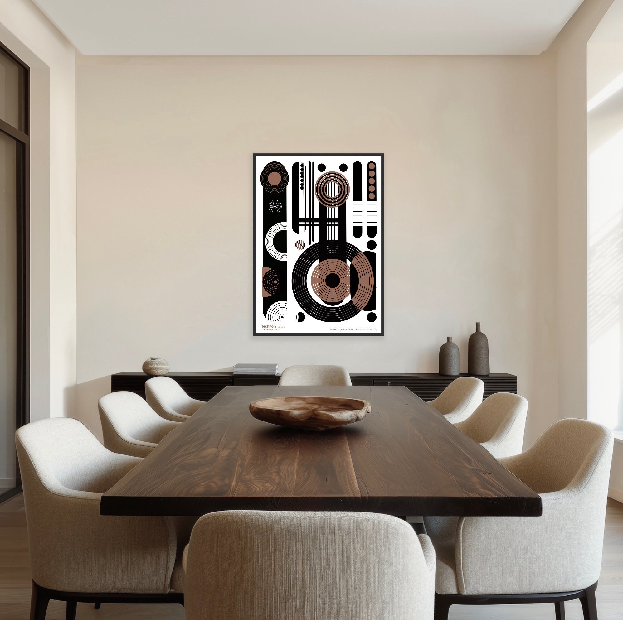 BAUHAUS 1919-1933 Techno 2 V2 | Geometric Techno Art Poster | PlasteringPosters.com