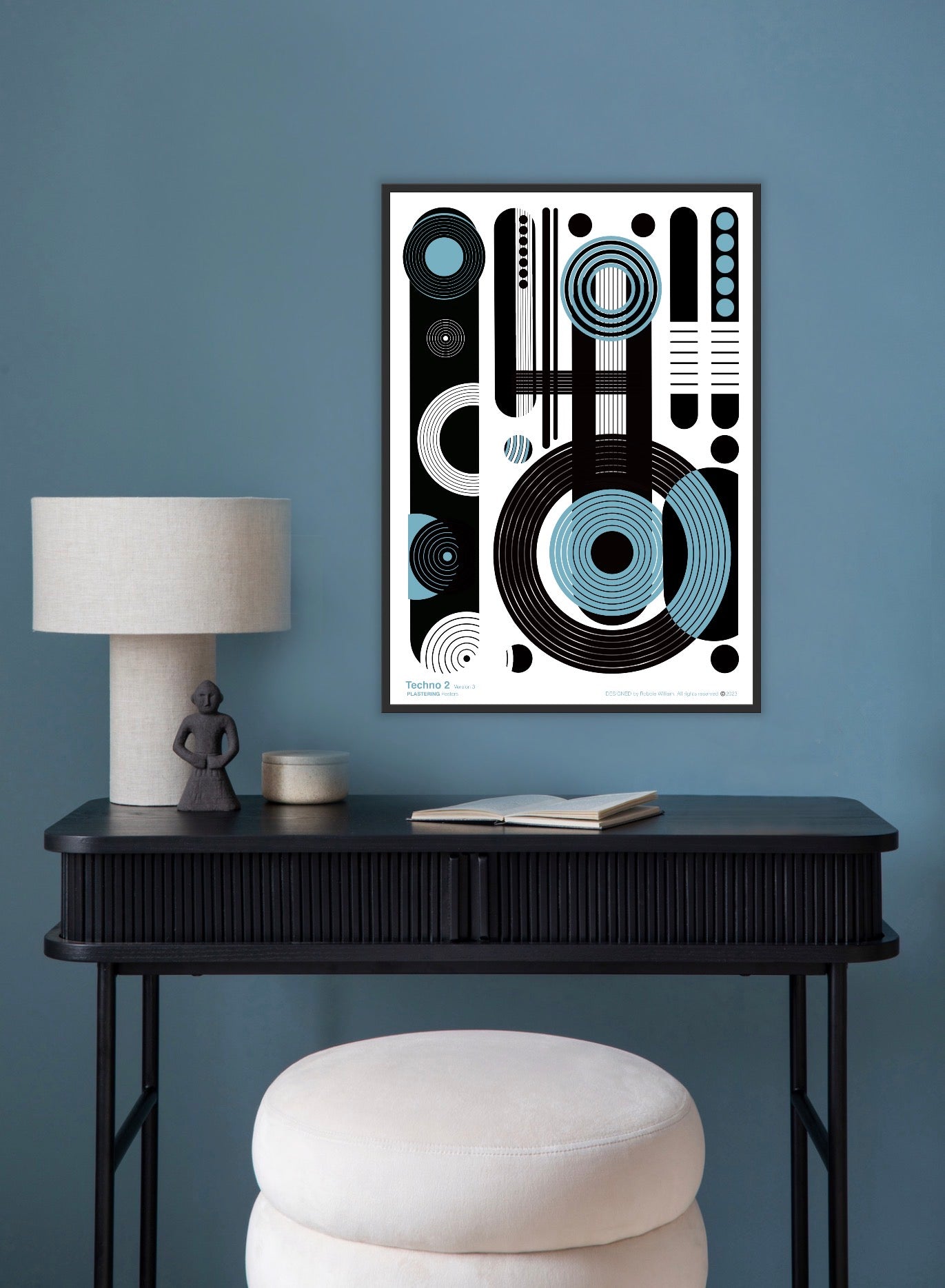 BAUHAUS 1919-1933 Techno 2 V3 | Geometric Techno Art Poster | PlasteringPosters.com