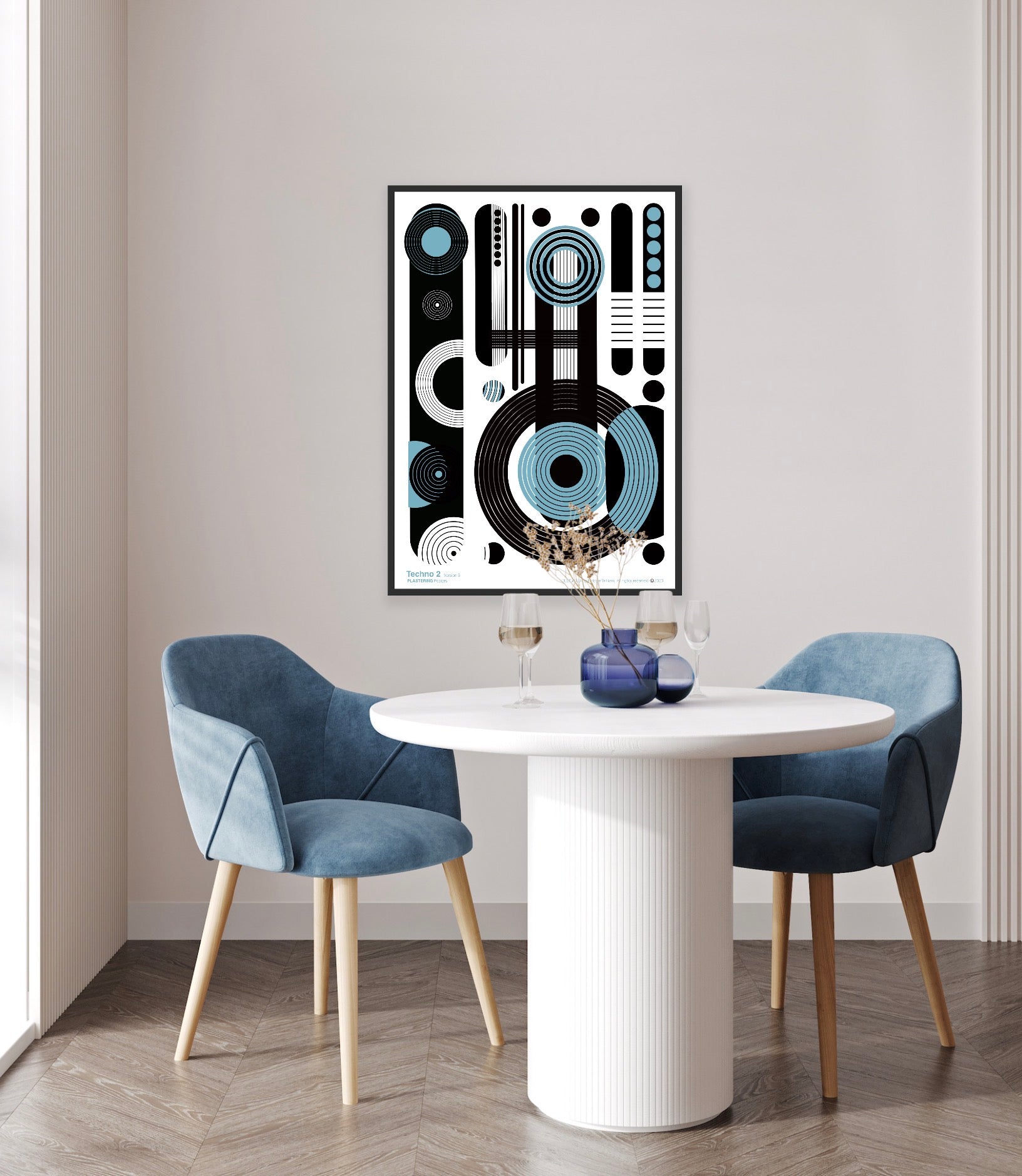 BAUHAUS 1919-1933 Techno 2 V3 | Geometric Techno Art Poster | PlasteringPosters.com