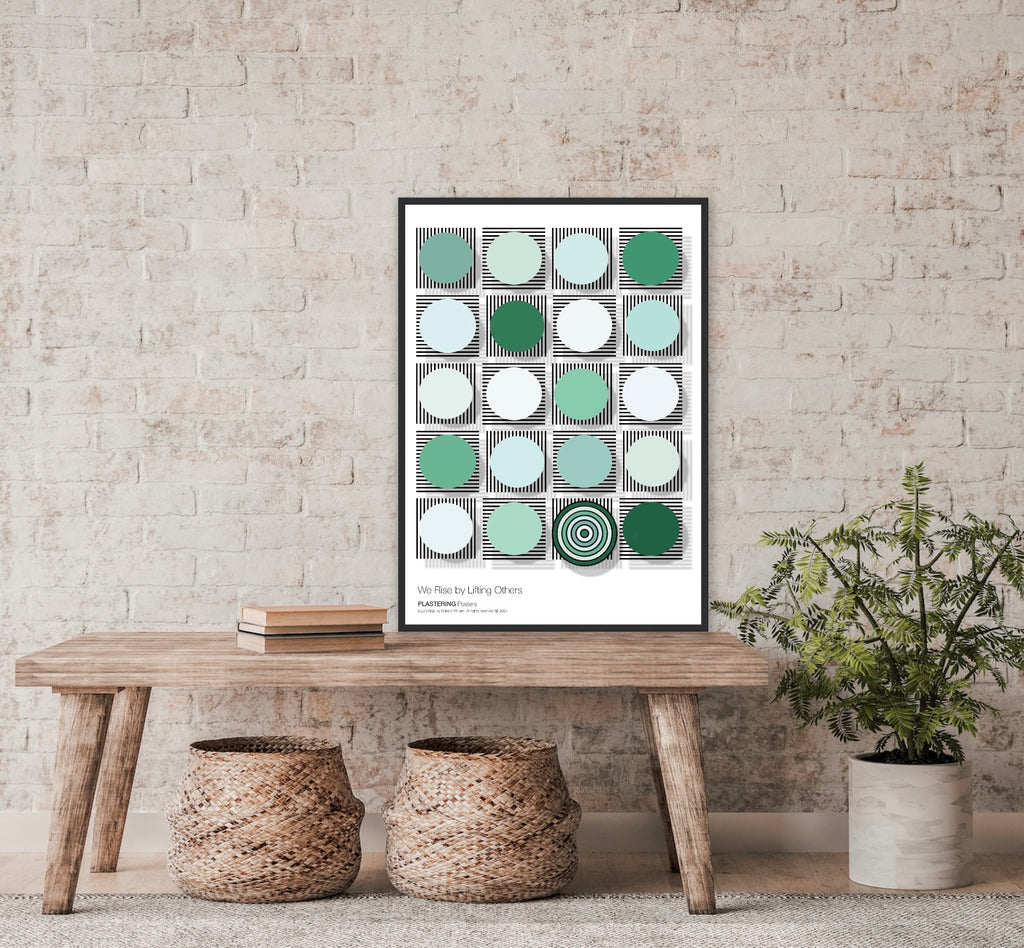 BAUHAUS 1919-1933 D003 V1 - We Rise By Lifting Others | Fine Art Poster | PlasteringPosters.com
