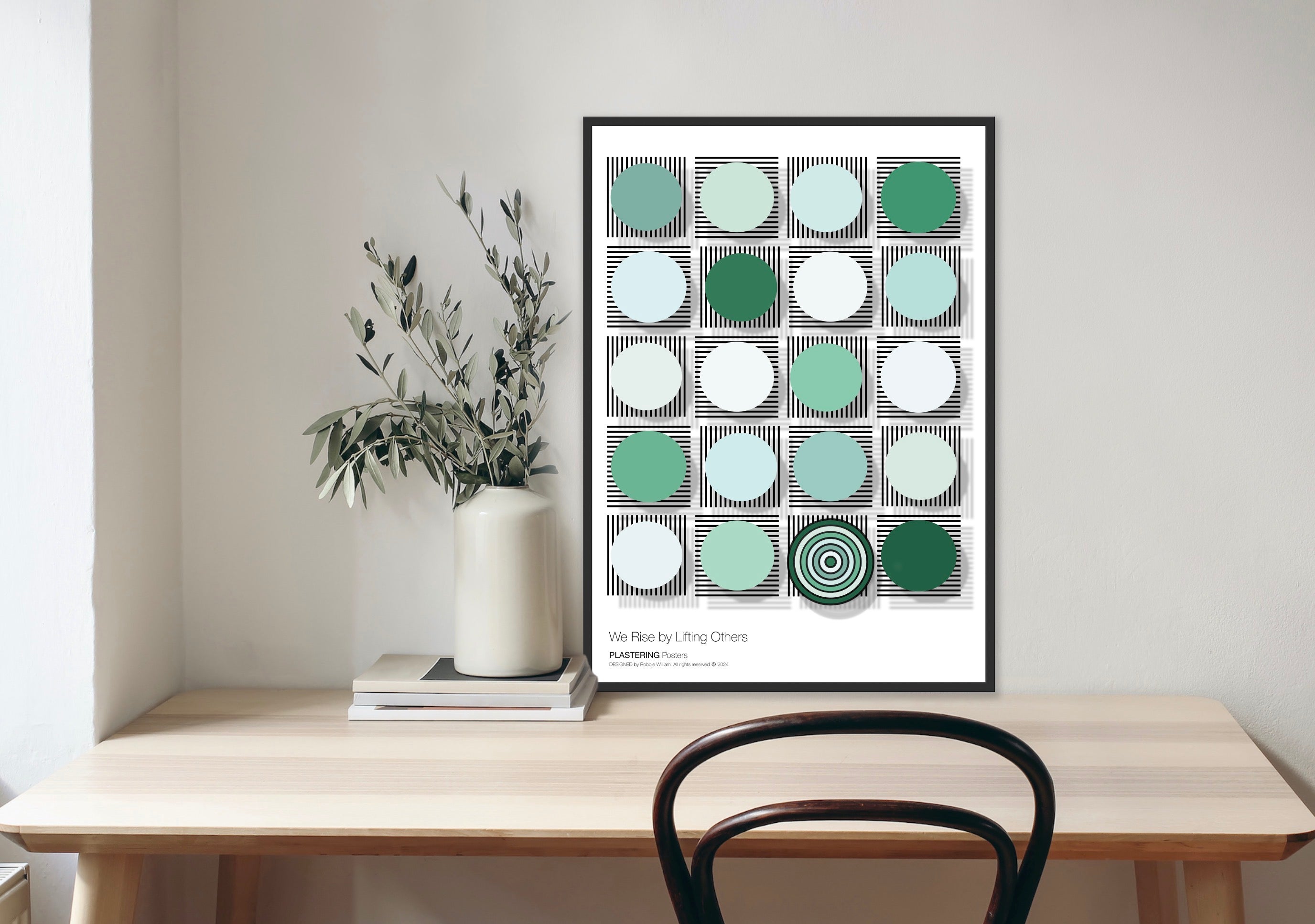 BAUHAUS 1919-1933 D003 V1 - We Rise By Lifting Others | Fine Art Poster | PlasteringPosters.com