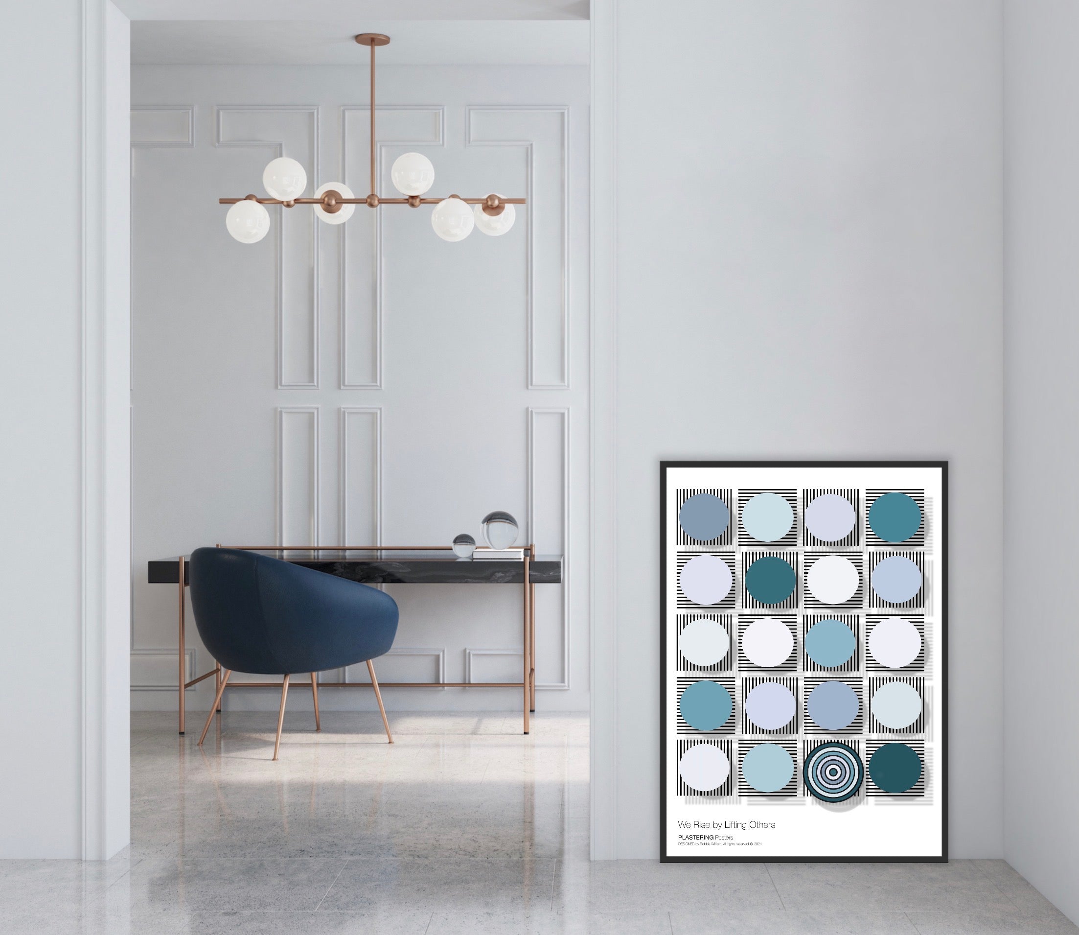 BAUHAUS 1919-1933 D003 V2 | We Rise By Lifting Others | Fine Art Poster | PlasteringPosters.com