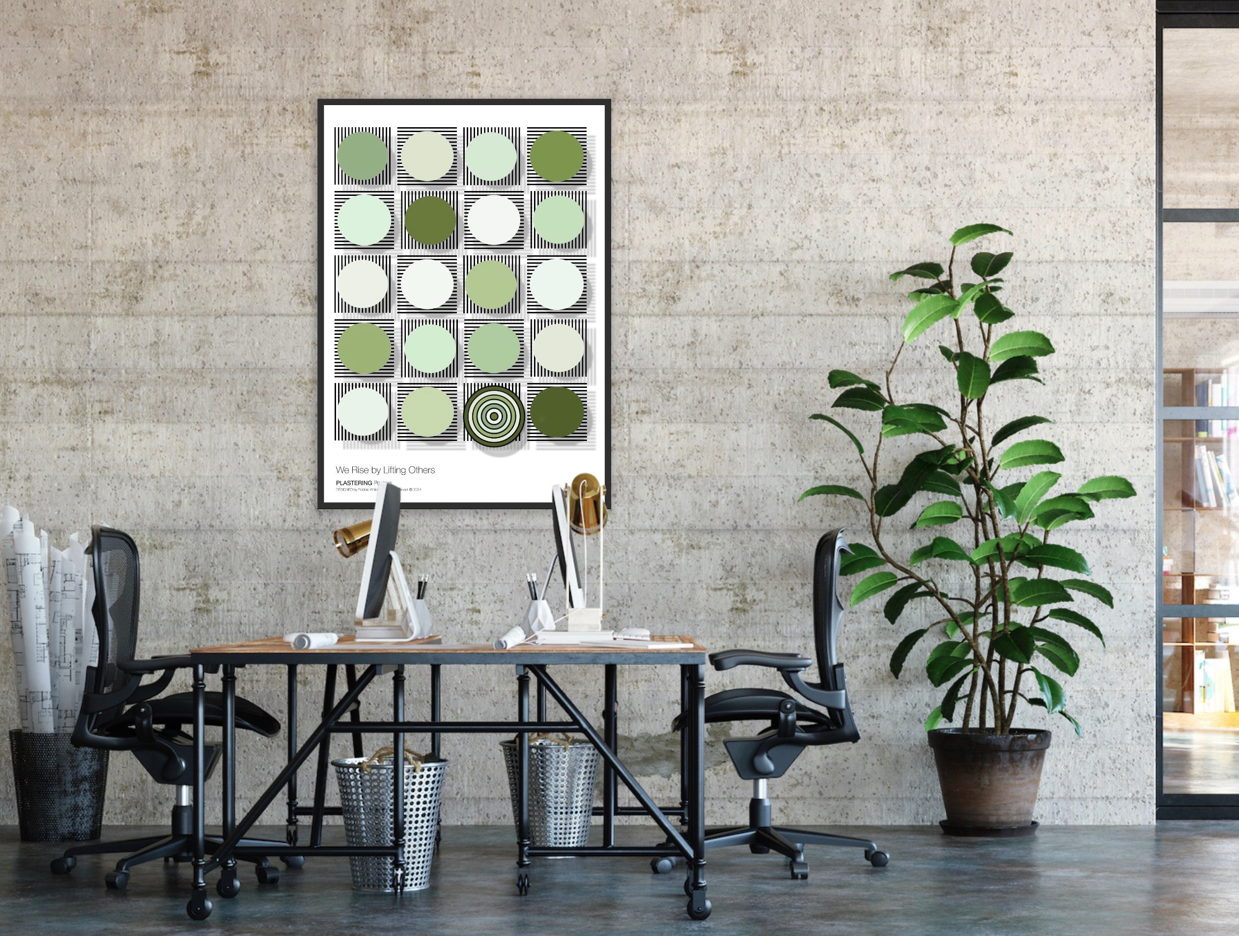 BAUHAUS 1919-1933 D003 V6 | We Rise By Lifting Others | Fine Art Poster | PlasteringPosters.com