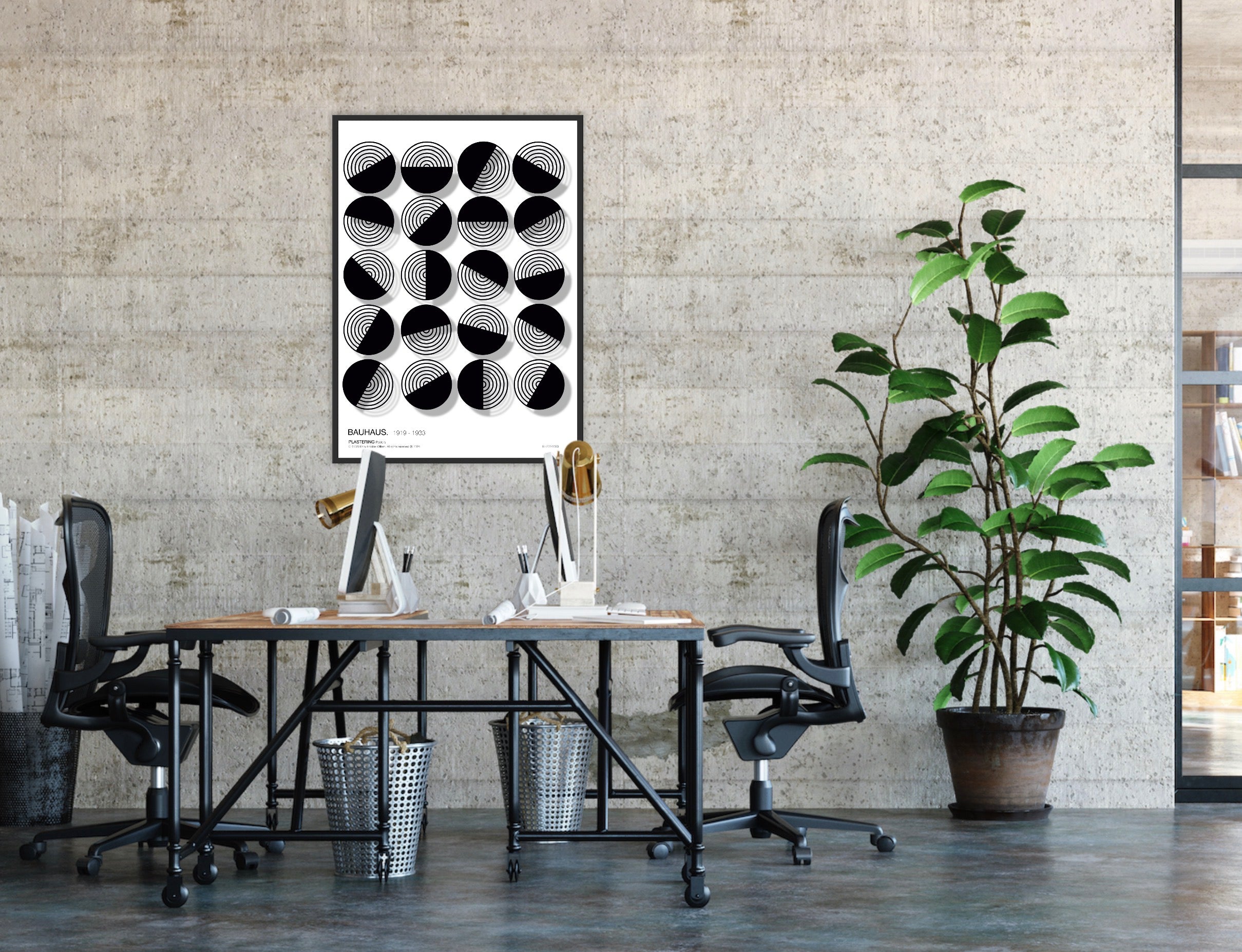 BAUHAUS 1919-1933 D001 V3 | Fine Art Poster | PlasteringPosters.com