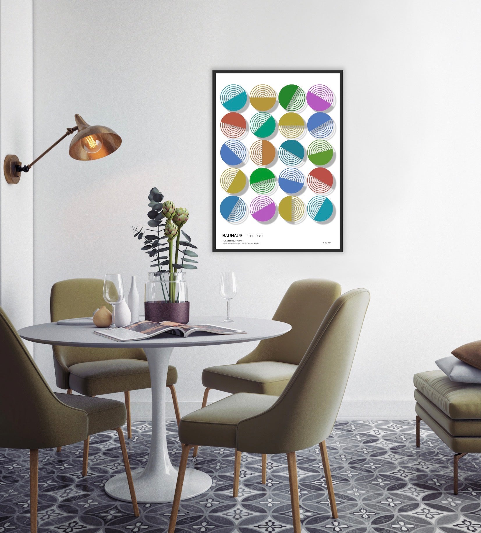 BAUHAUS 1919-1933 D001 V7 | Fine Art Poster | PlasteringPosters.com
