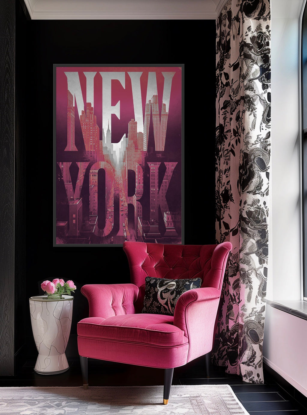 NEW YORK 1 Red | PlasteringPosters.com | Fine Art Printed Posters