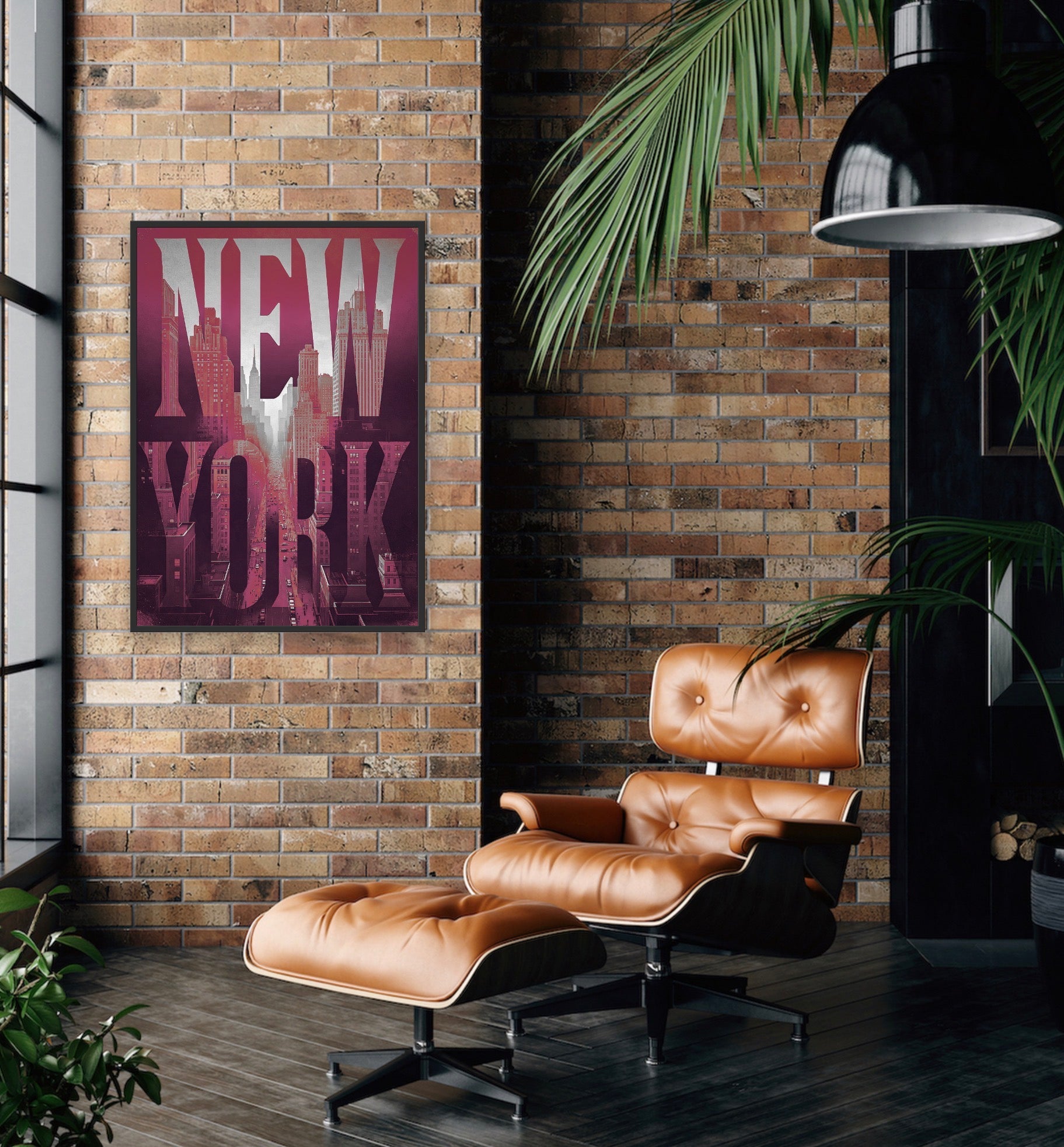 NEW YORK 1 Red | PlasteringPosters.com | Fine Art Printed Posters