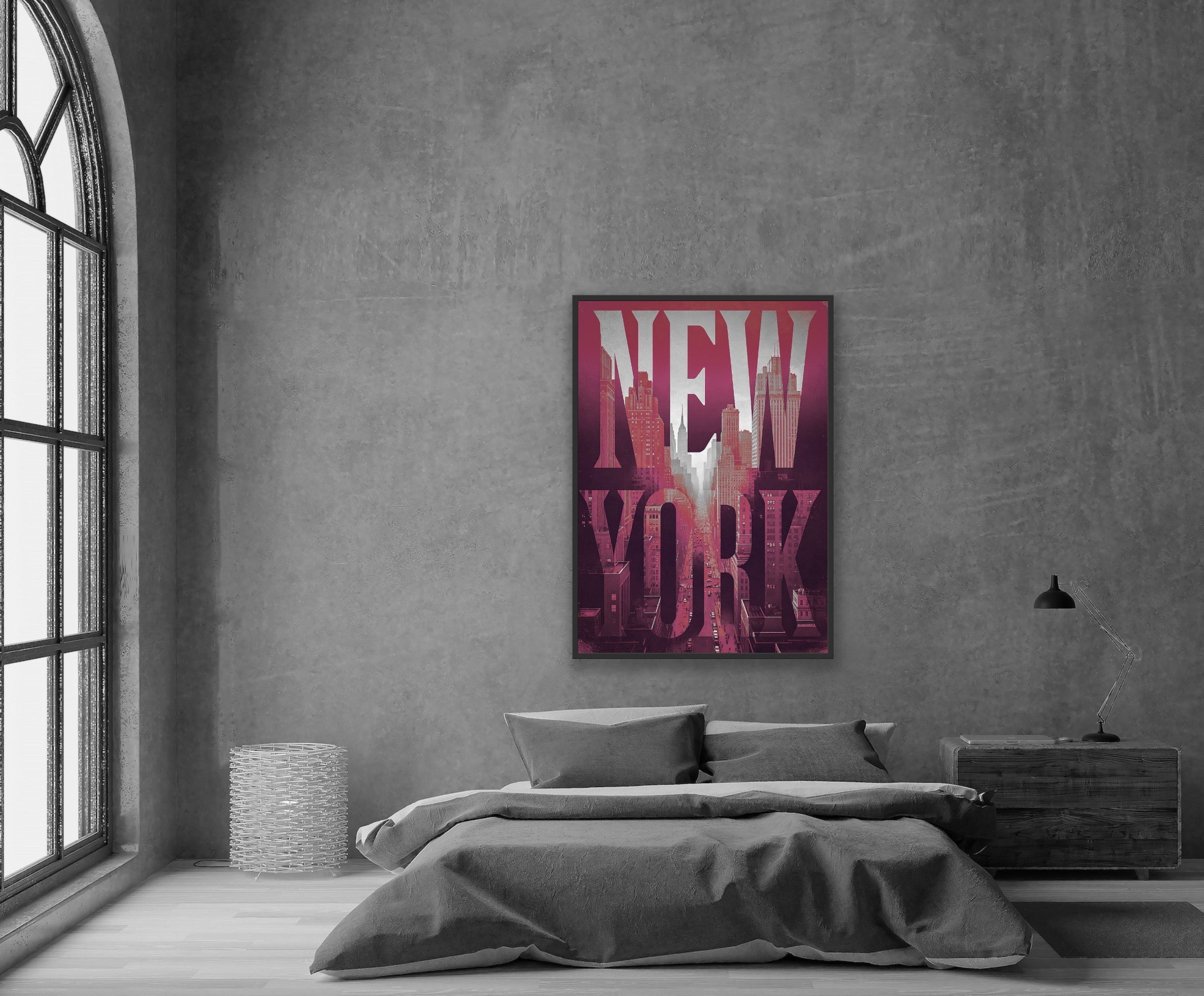 NEW YORK 1 Red | PlasteringPosters.com | Fine Art Printed Posters