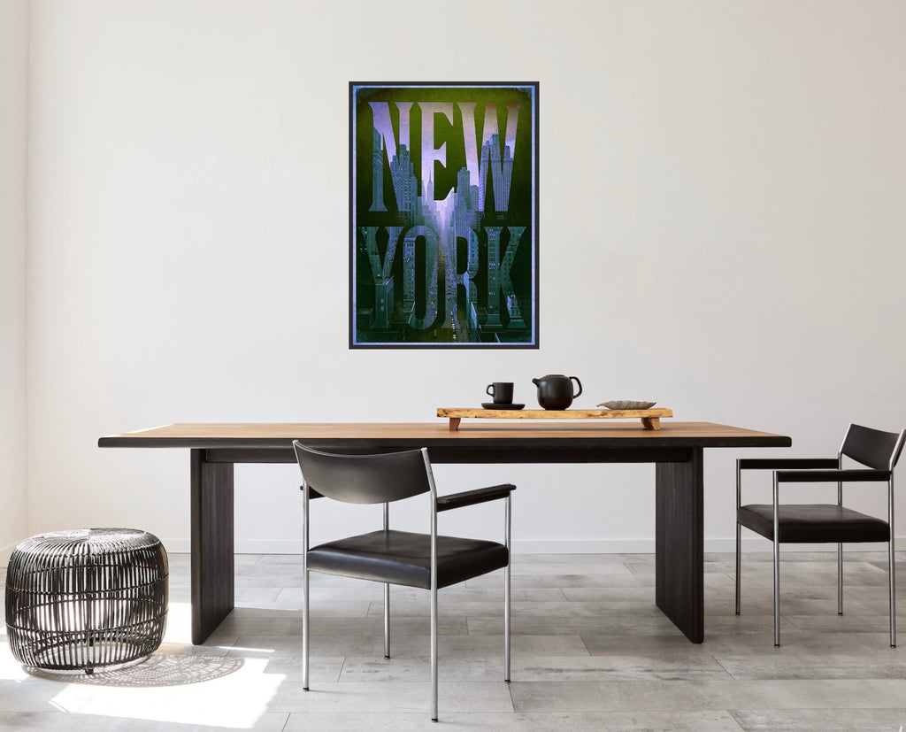 NEW YORK 1 BLUE | Fine Art Poster | PlasteringPosters.com