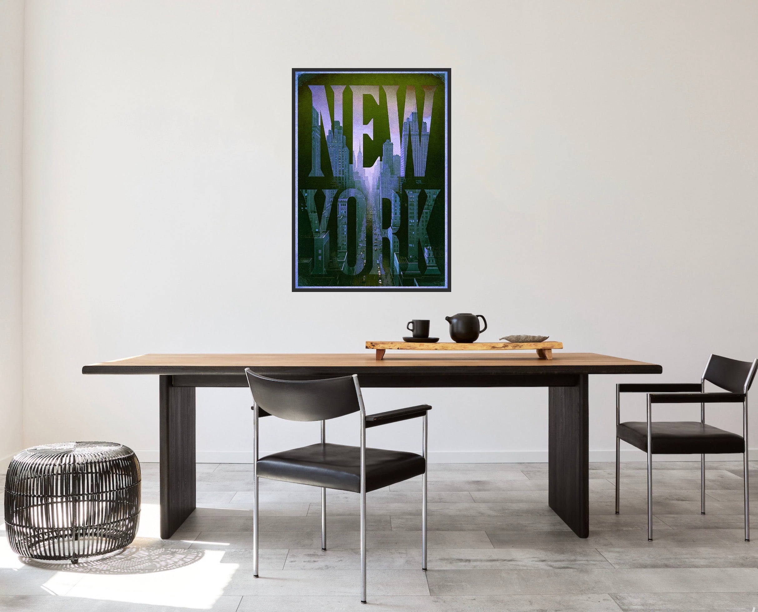NEW YORK 1 BLUE | Fine Art Poster | PlasteringPosters.com