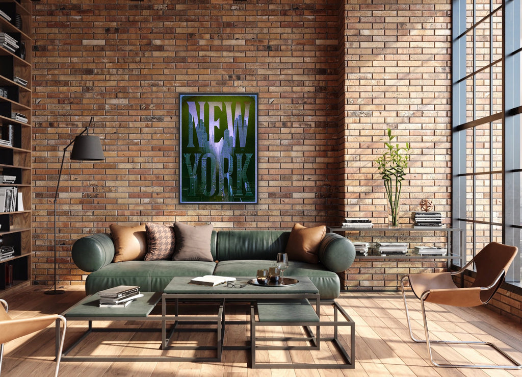NEW YORK 1 BLUE | Fine Art Poster | PlasteringPosters.com
