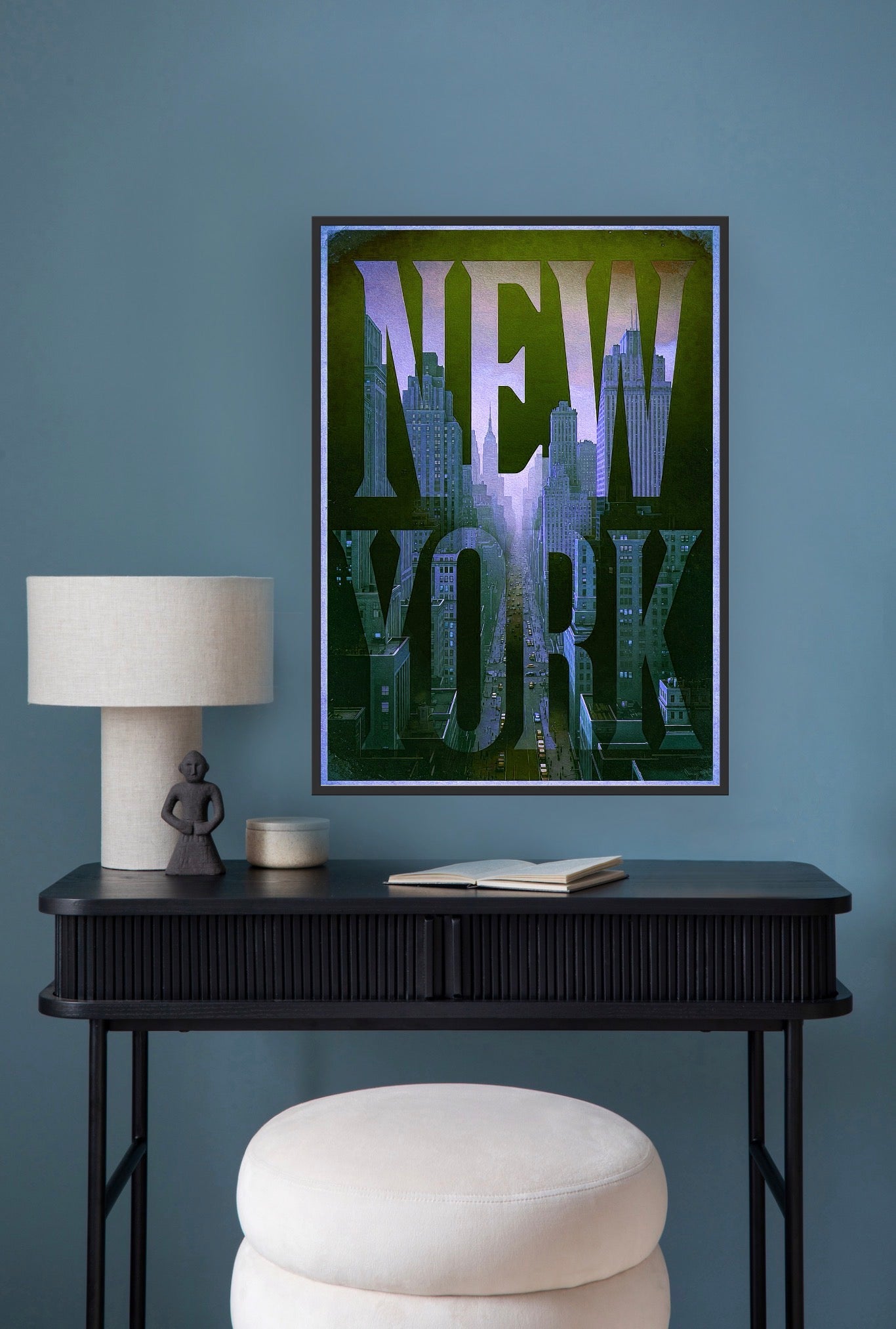 NEW YORK 1 BLUE | Fine Art Poster | PlasteringPosters.com