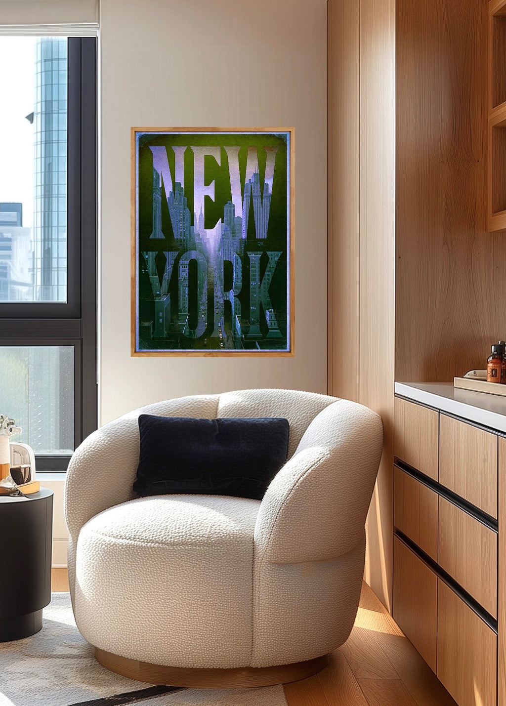 NEW YORK 1 BLUE | Fine Art Poster | PlasteringPosters.com