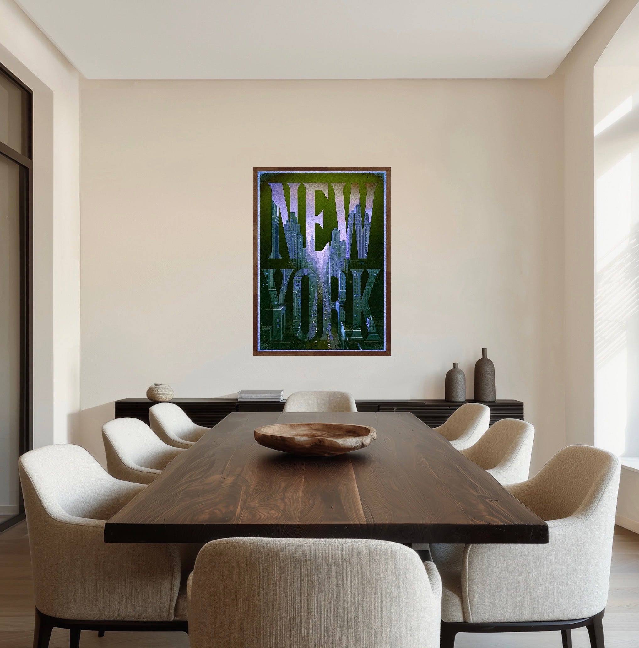 NEW YORK 1 BLUE | Fine Art Poster | PlasteringPosters.com