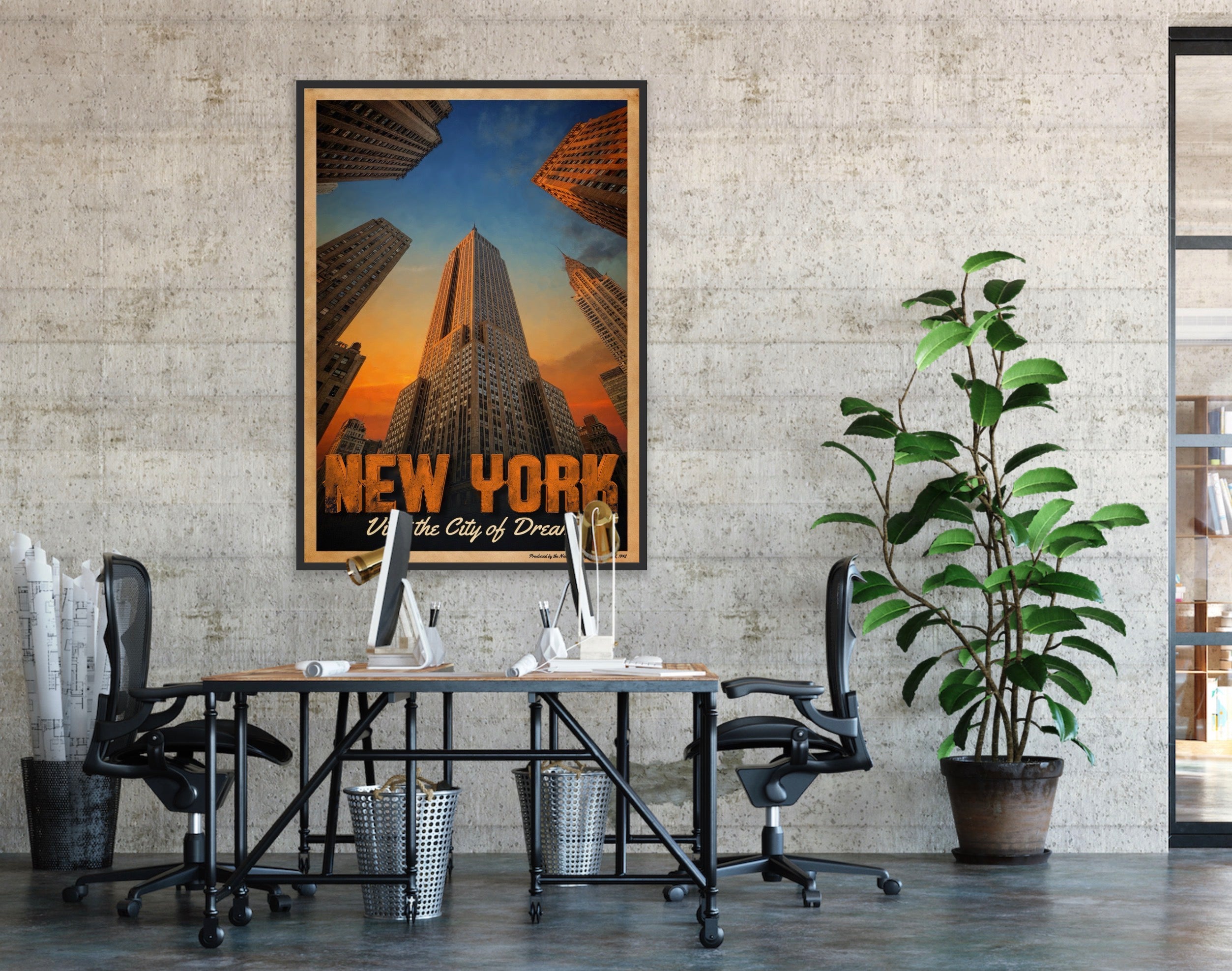 SKY'S THE LIMIT | New York Fine Art Poster | PlasteringPosters.com