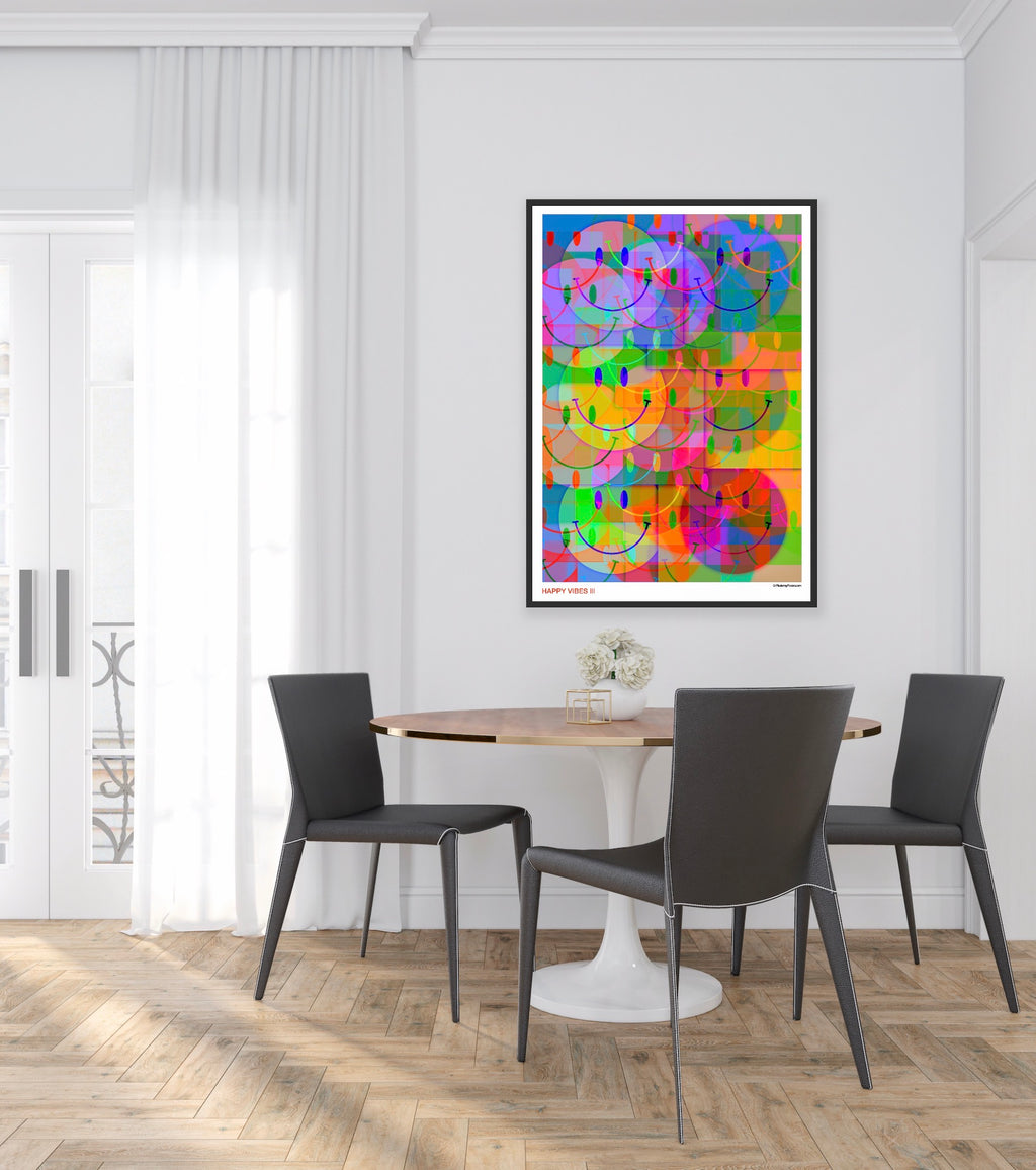 HAPPY VIBES III - PlasteringPosters.com | Fine Art Printed Posters
