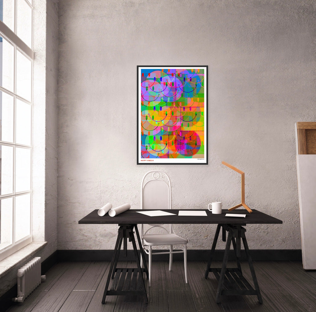 HAPPY VIBES III - PlasteringPosters.com | Fine Art Printed Posters