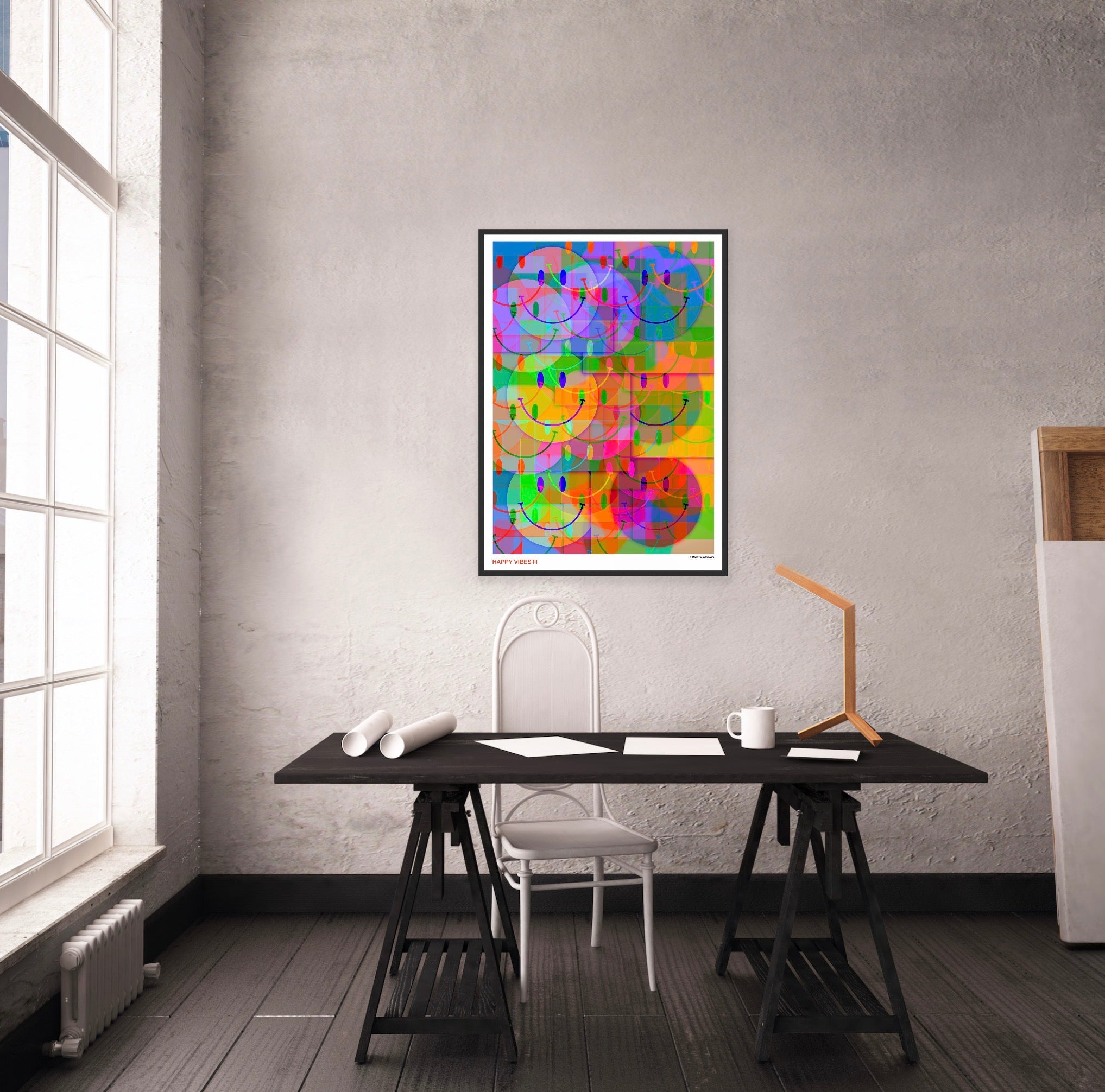 HAPPY VIBES III - PlasteringPosters.com | Fine Art Printed Posters
