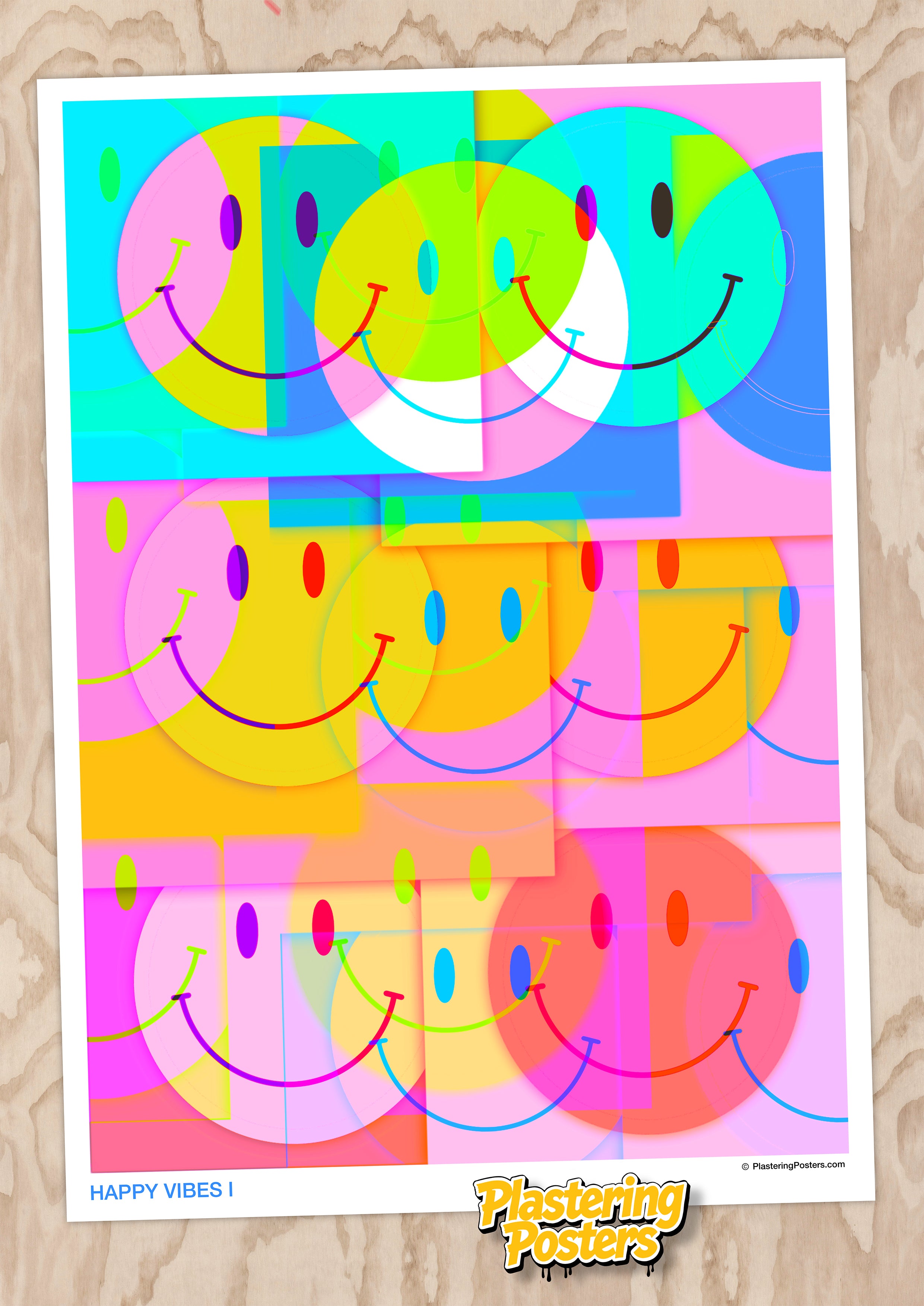 HAPPY VIBES I - PlasteringPosters.com | Fine Art Printed Poster