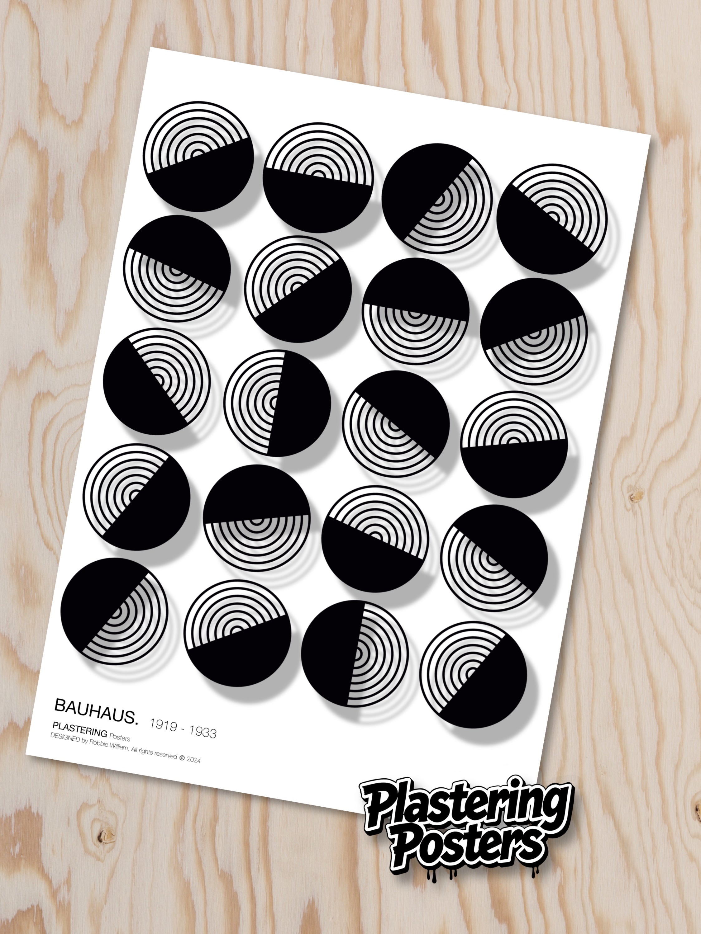 BAUHAUS 1919-1933 D001 V3 | Fine Art Poster | PlasteringPosters.com