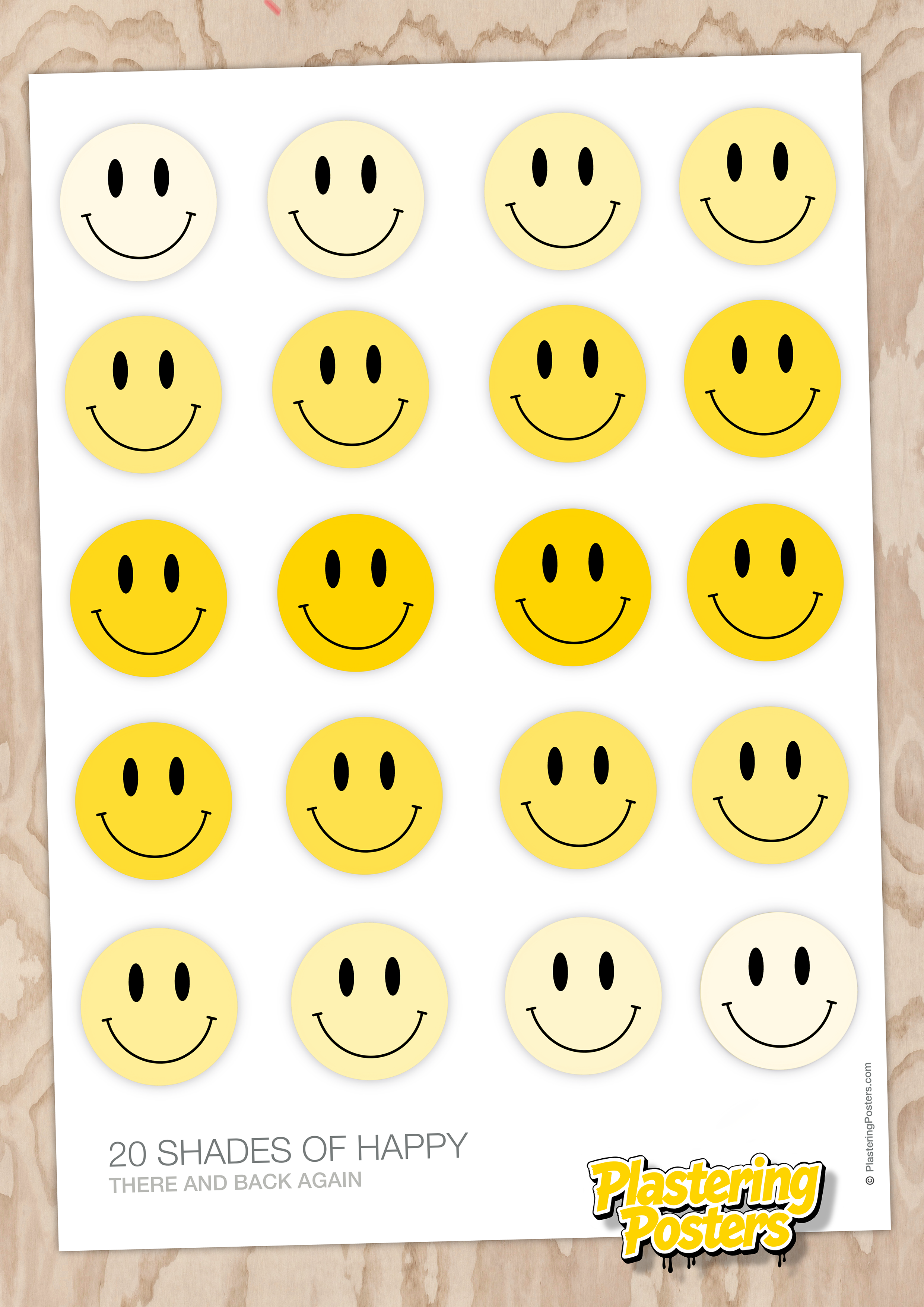20 SHADES OF HAPPY – There and Back Again | PlasteringPosters.com | Fine Art Printed Poster