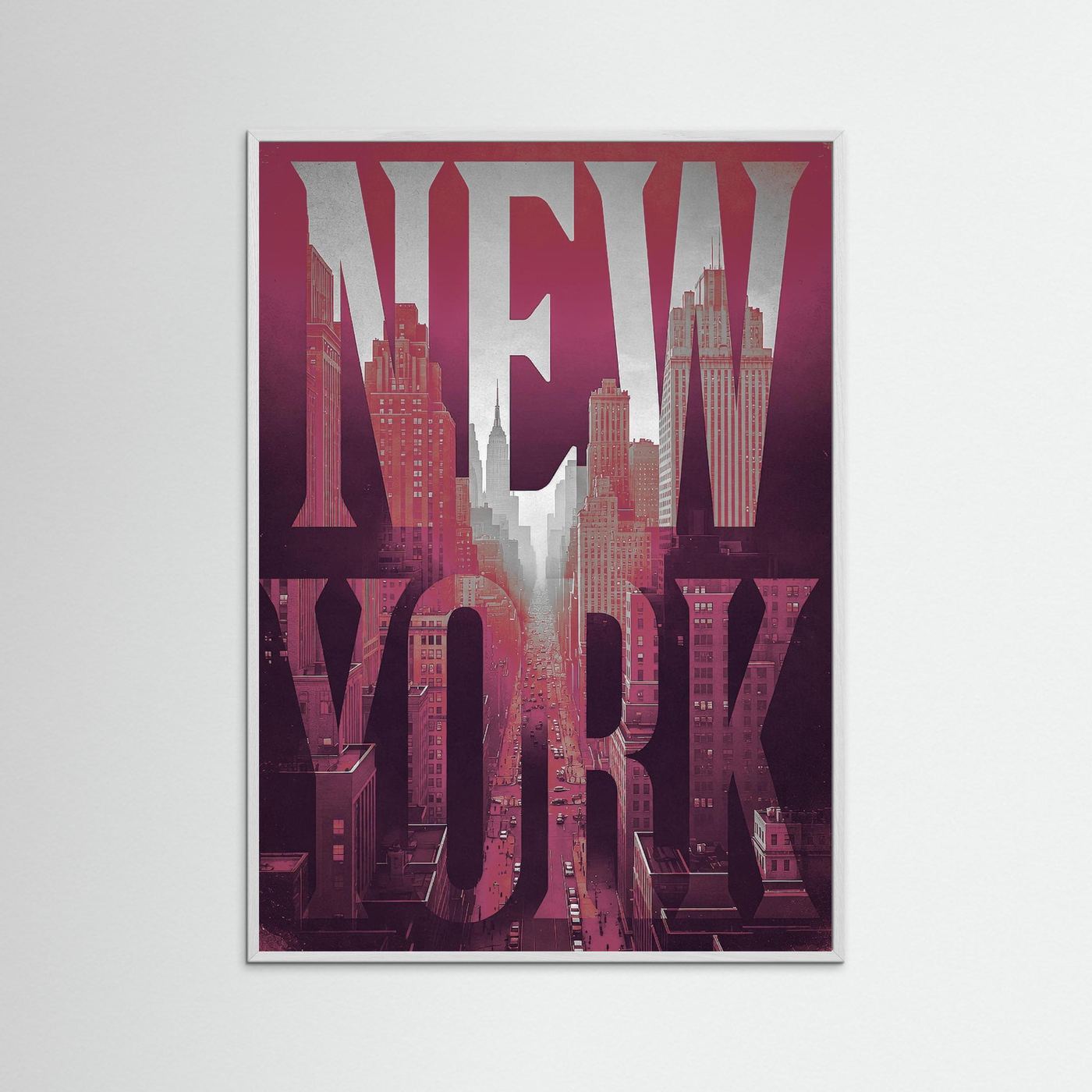 NEW YORK 1 Red | Fine Art Poster | PlasteringPosters.com