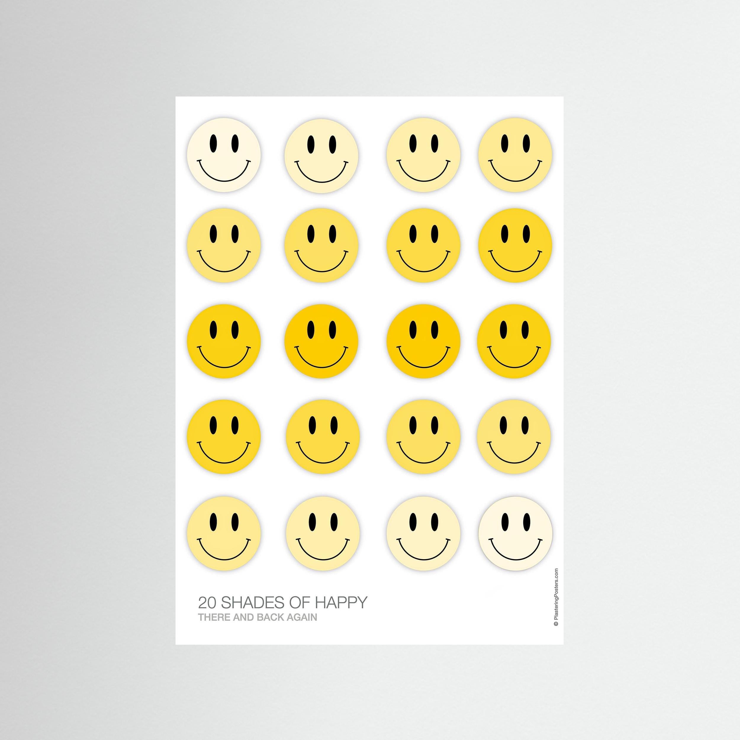 20 SHADES OF HAPPY – There and Back Again | PlasteringPosters.com | Fine Art Printed Poster