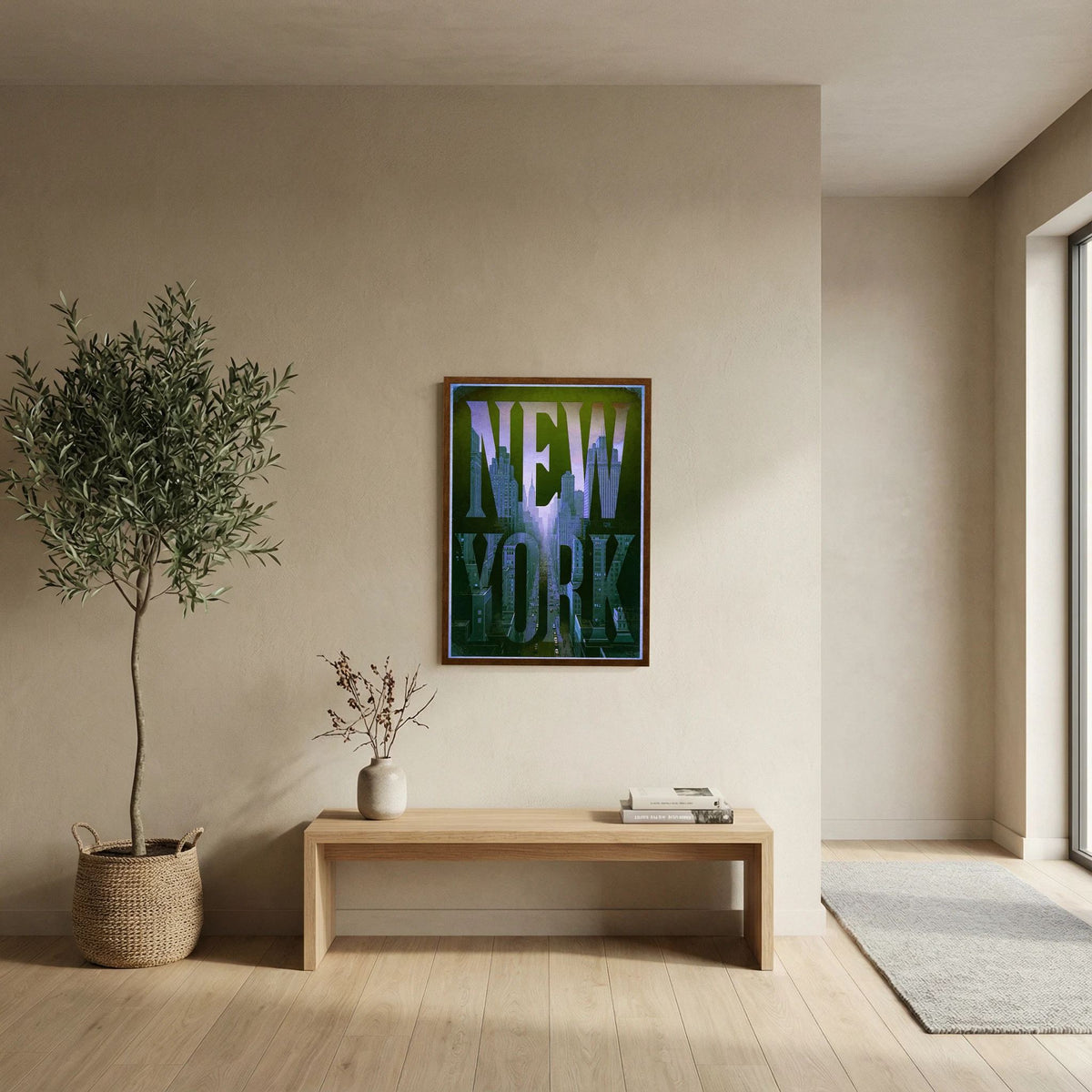 NEW YORK 1 Blue | PlasteringPosters.com | Fine Art Printed Posters