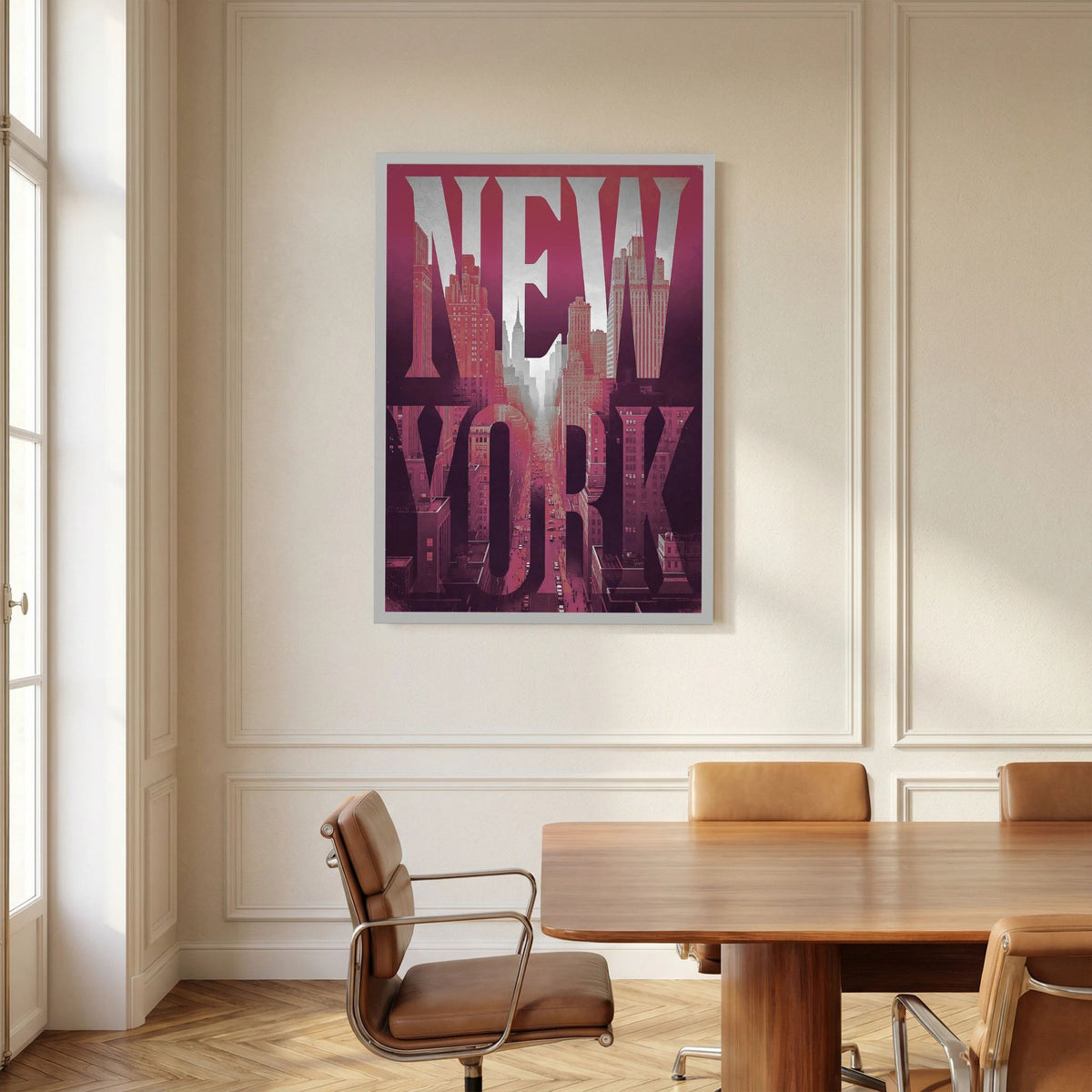 NEW YORK 1 Red | PlasteringPosters.com | Fine Art Printed Posters