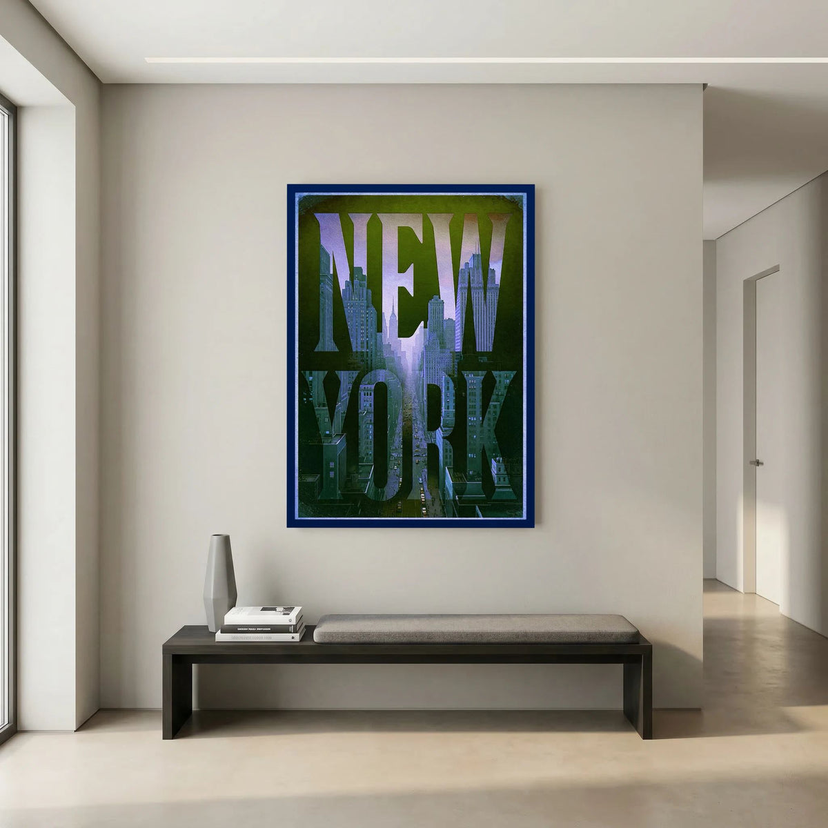 NEW YORK 1 Blue | PlasteringPosters.com | Fine Art Printed Posters