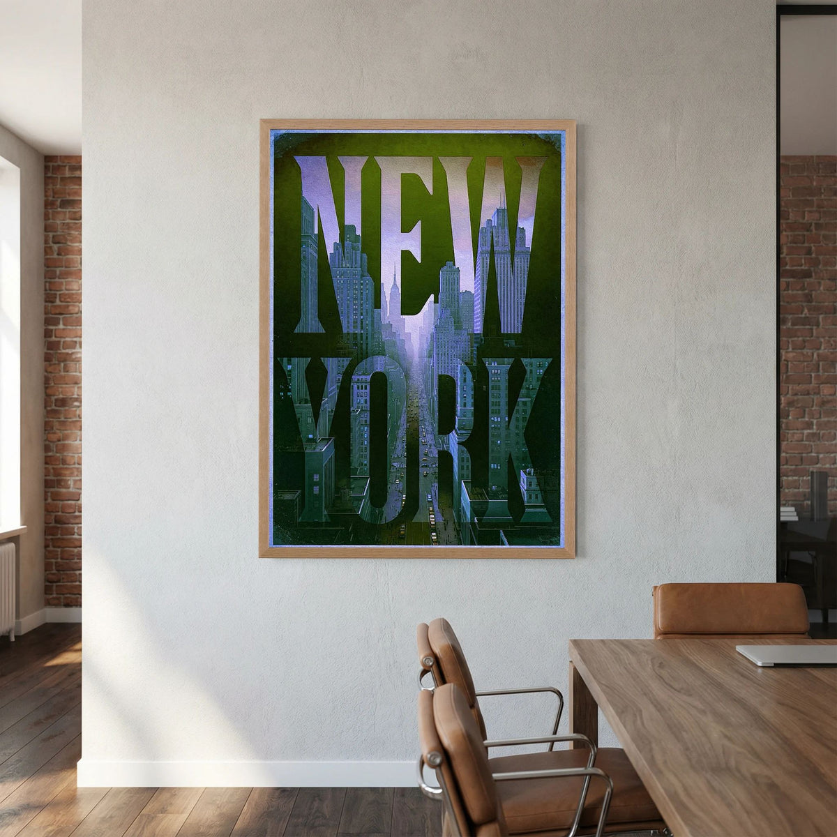 NEW YORK 1 Blue | PlasteringPosters.com | Fine Art Printed Posters