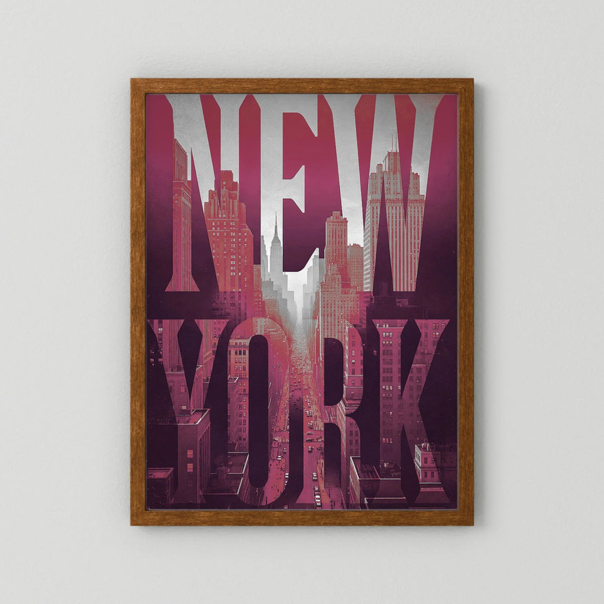 NEW YORK 1 Red | PlasteringPosters.com | Fine Art Printed Posters