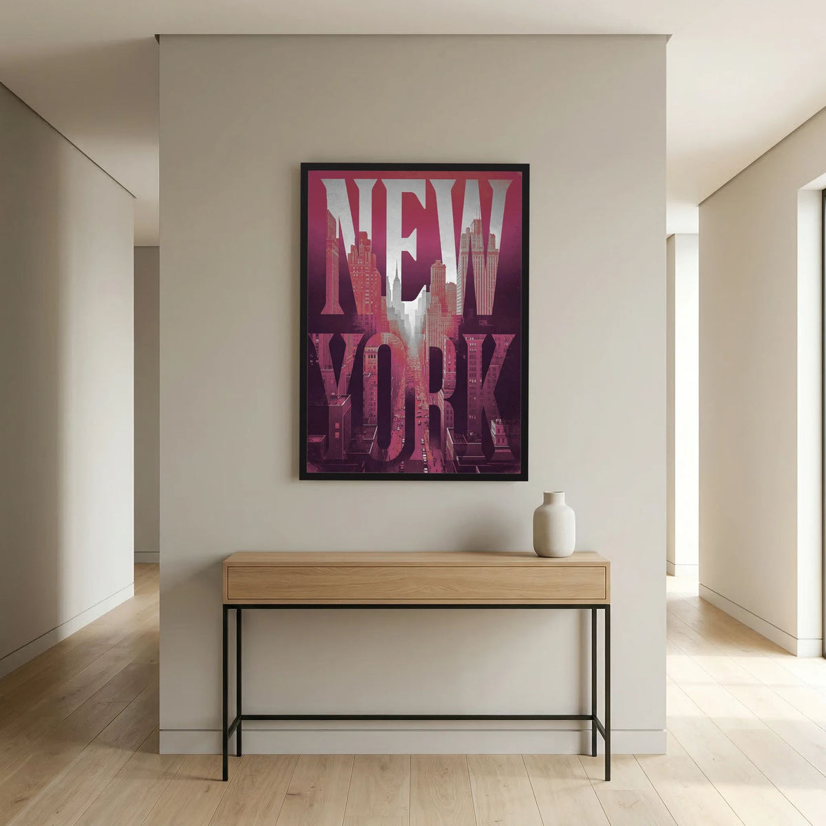 NEW YORK 1 Red | PlasteringPosters.com | Fine Art Printed Posters