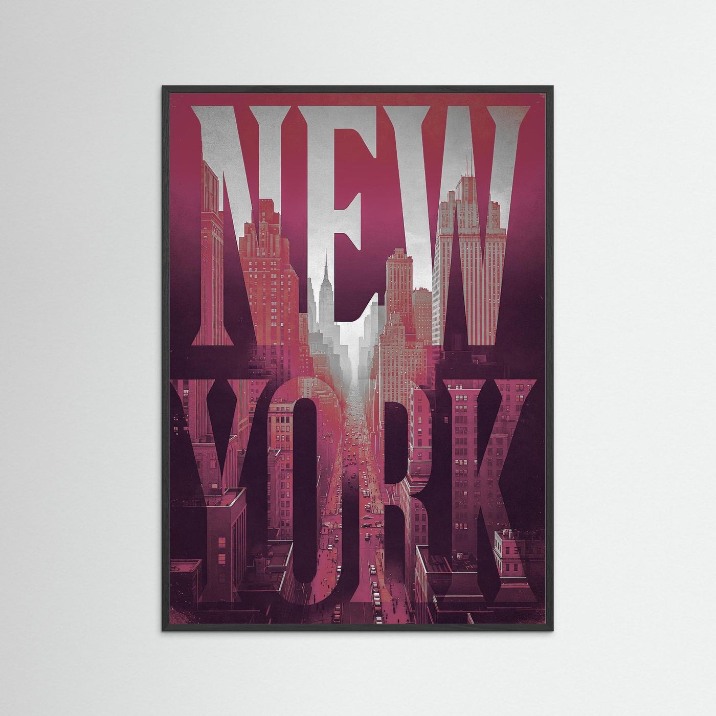 NEW YORK 1 Red | Fine Art Poster | PlasteringPosters.com